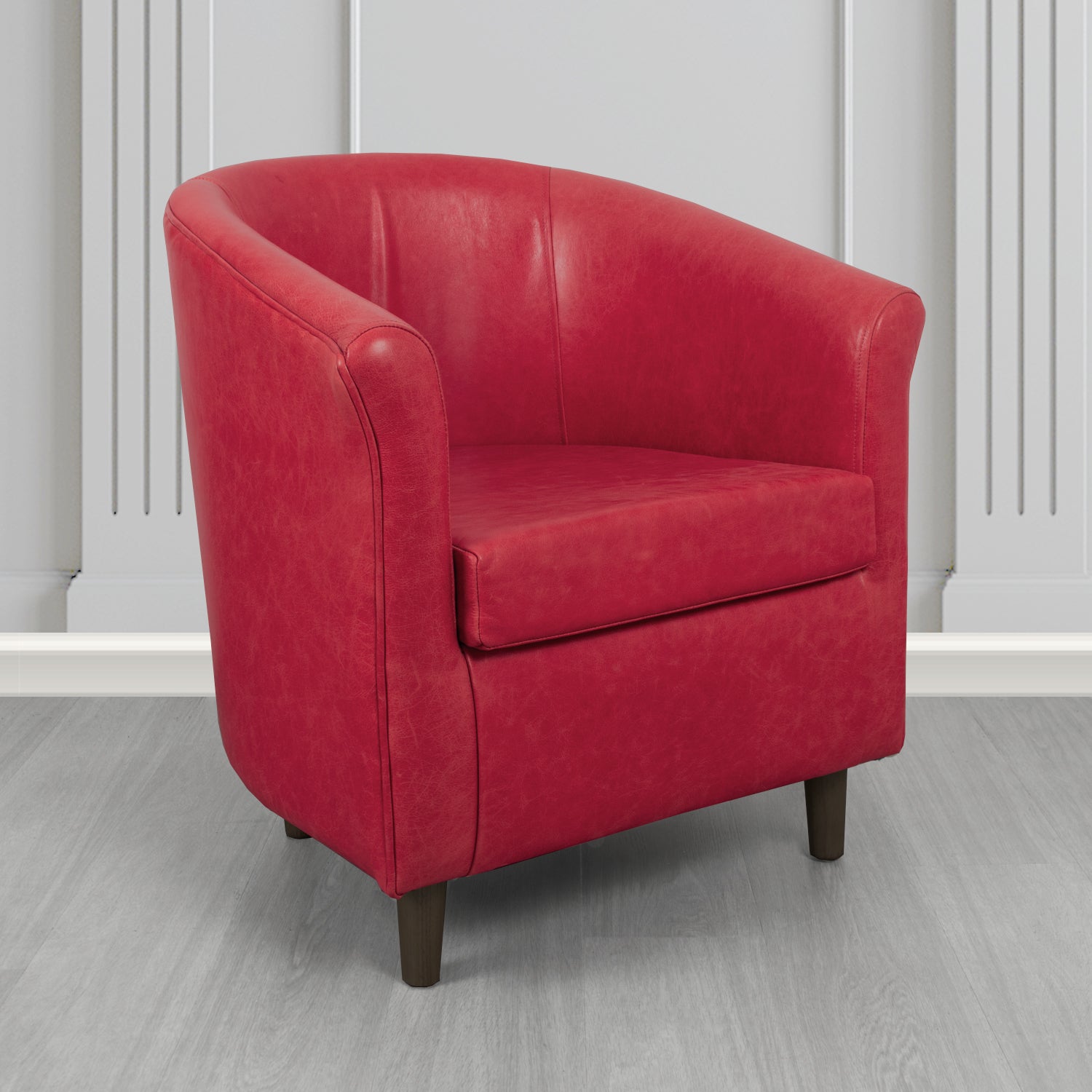 Tuscany Tub Chair in Crib 5 Old English Gamay Genuine Leather - The Tub Chair Shop