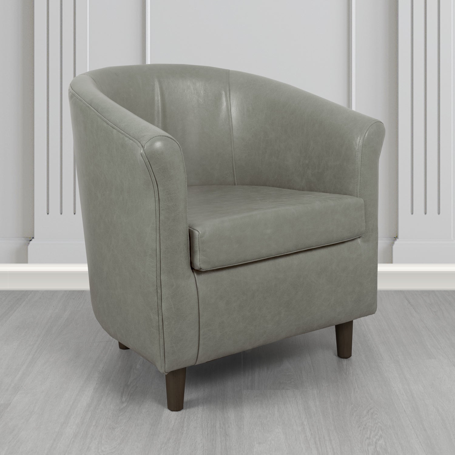 Tuscany Tub Chair in Crest Leather Old English Crib 5 Genuine Leather