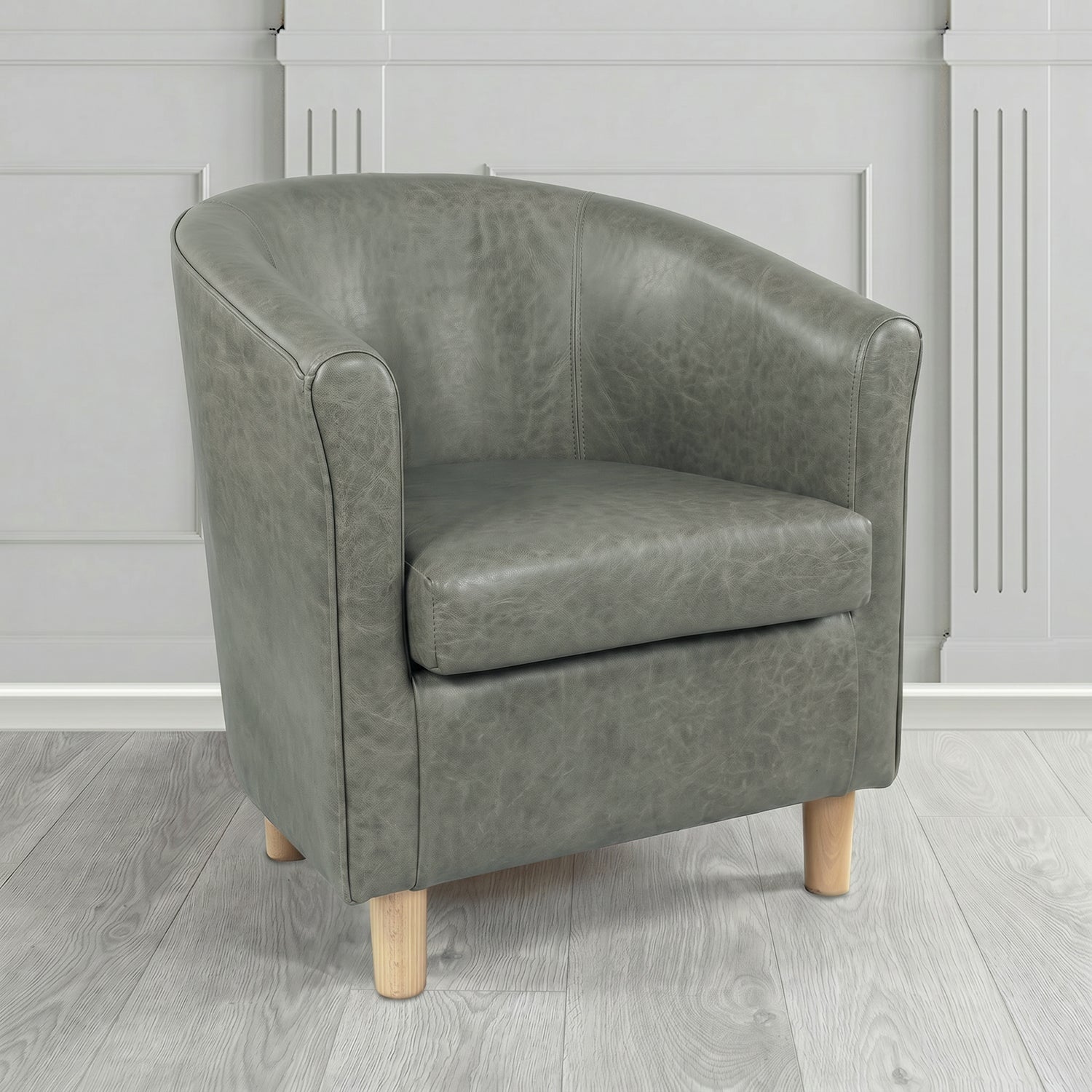 Tuscany Tub Chair in Crest Leather Old English Crib 5 Genuine Leather