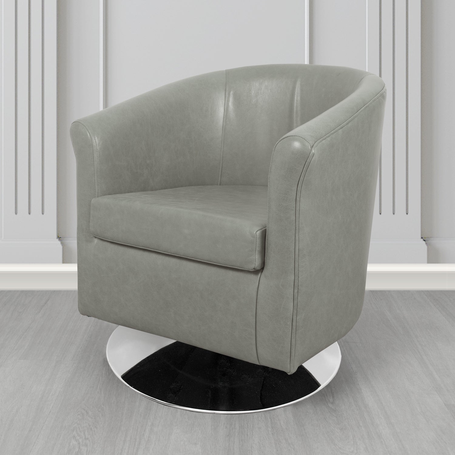Tuscany Swivel Tub Chair in Crib 5 Old English Genuine Leather