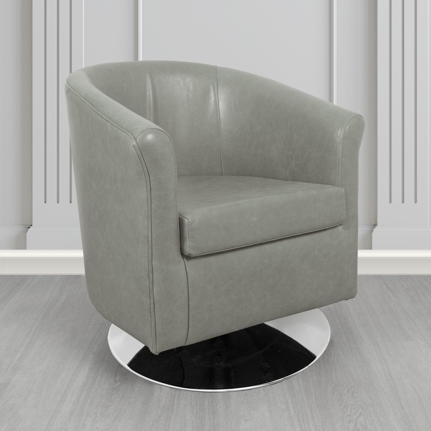 Tuscany Swivel Tub Chair in Crib 5 Old English Genuine Leather
