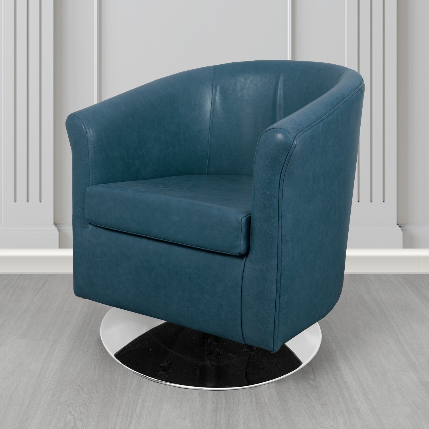 Tuscany Swivel Tub Chair in Crib 5 Old English Genuine Leather