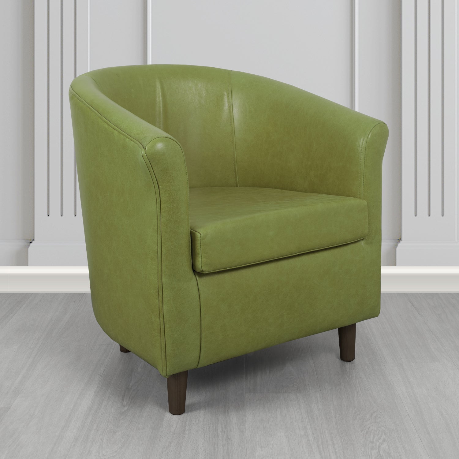 Tuscany Tub Chair in Crib 5 Old English Olive Genuine Leather - The Tub Chair Shop