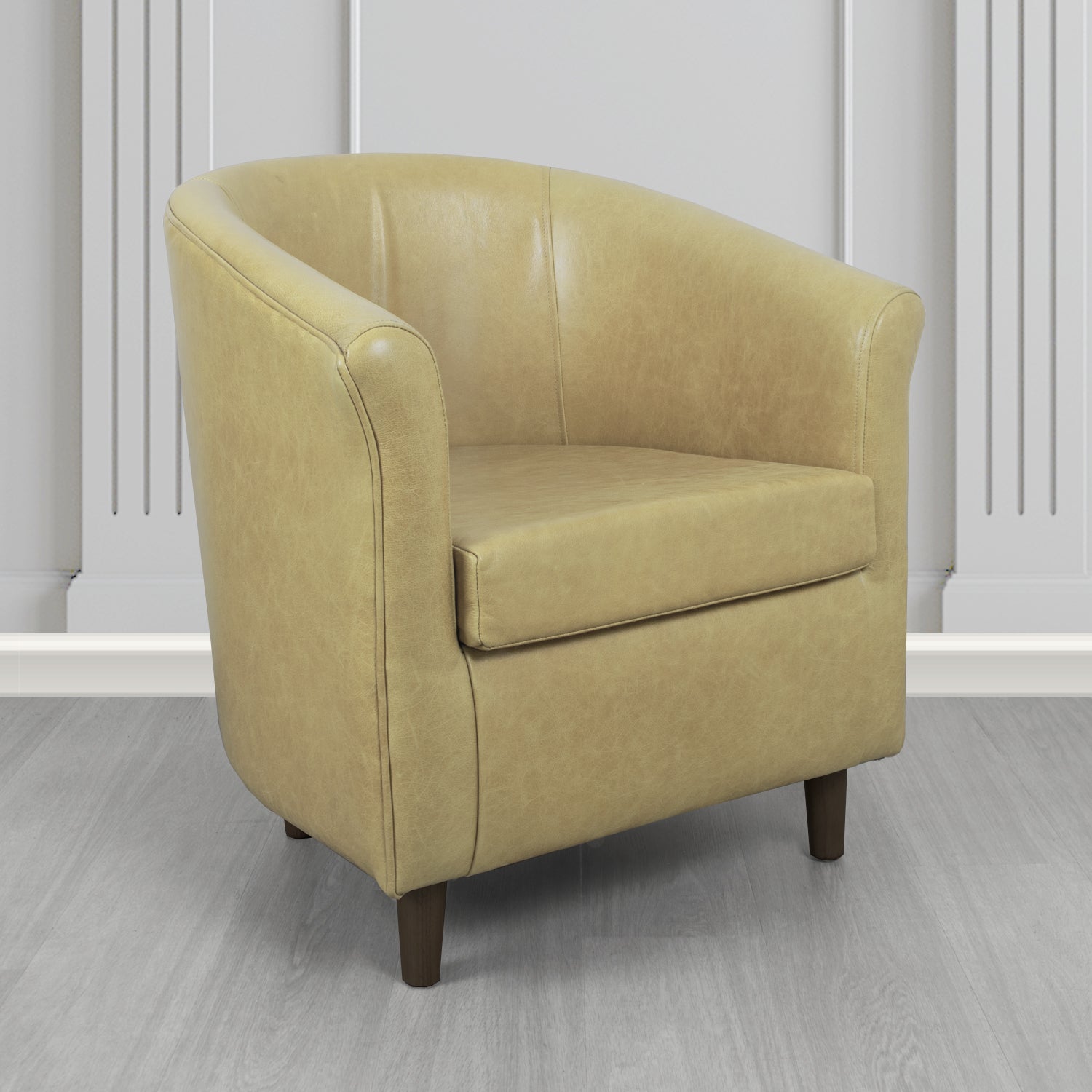 Tuscany Tub Chair in Crib 5 Old English Parchment Genuine Leather - The Tub Chair Shop