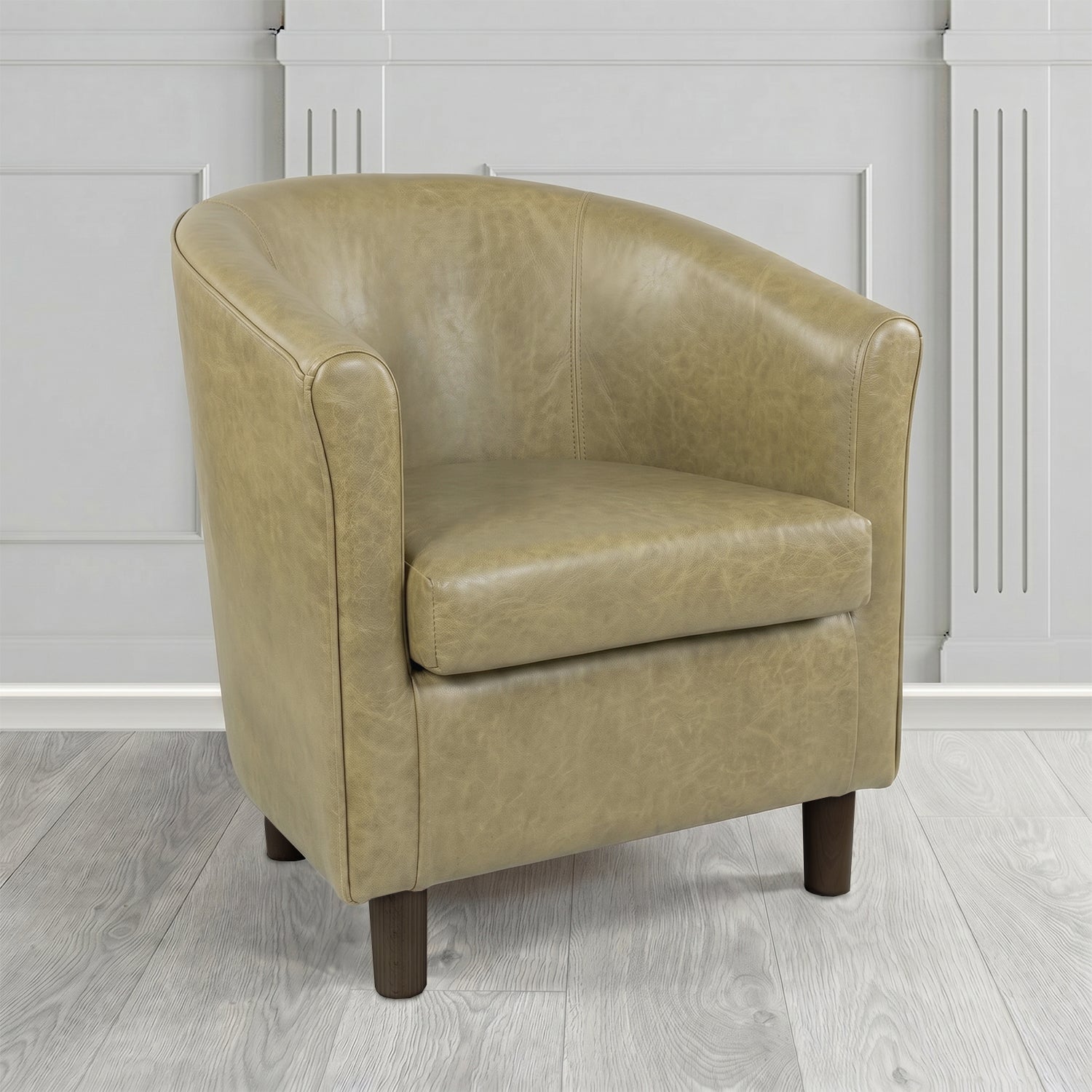Tuscany Tub Chair in Crest Leather Old English Crib 5 Genuine Leather