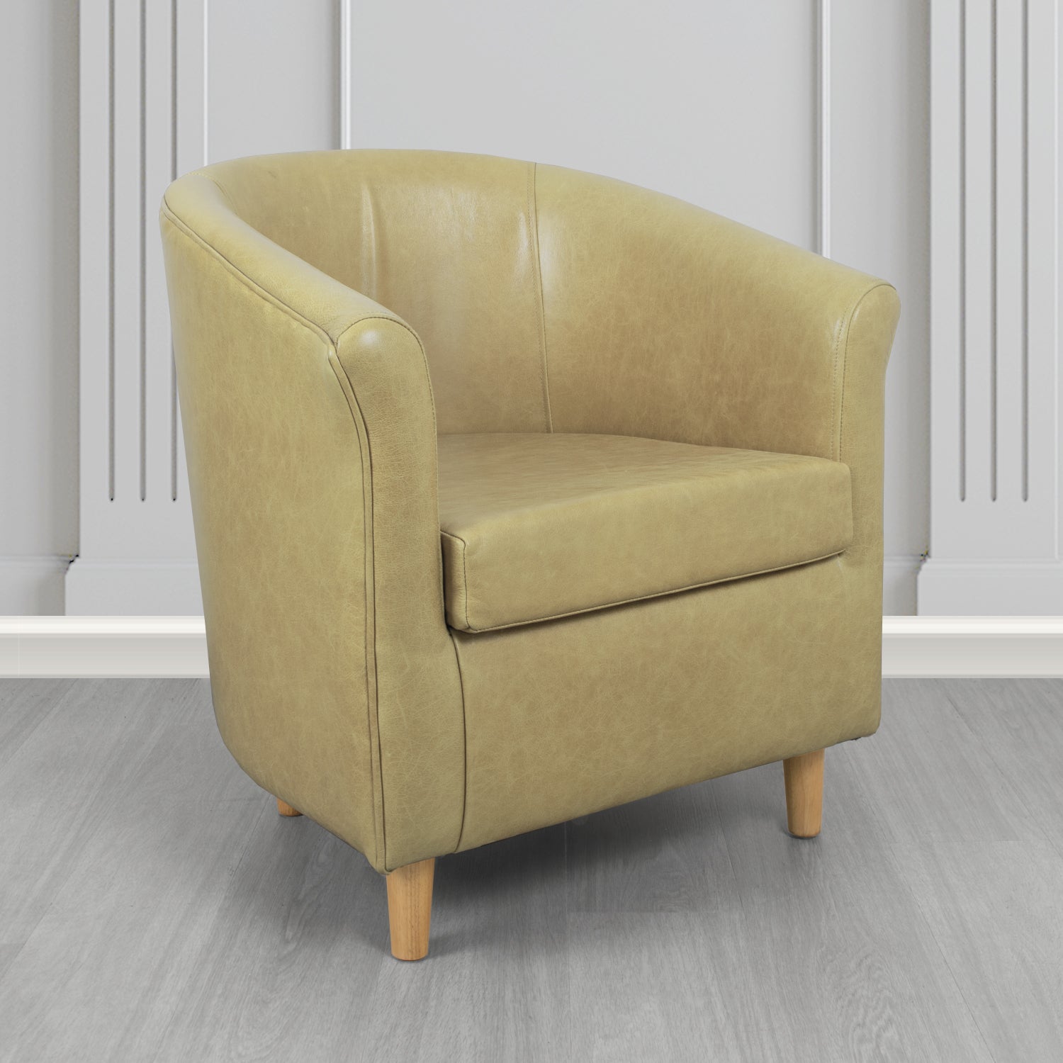 Tuscany Tub Chair in Crib 5 Old English Parchment Genuine Leather - The Tub Chair Shop
