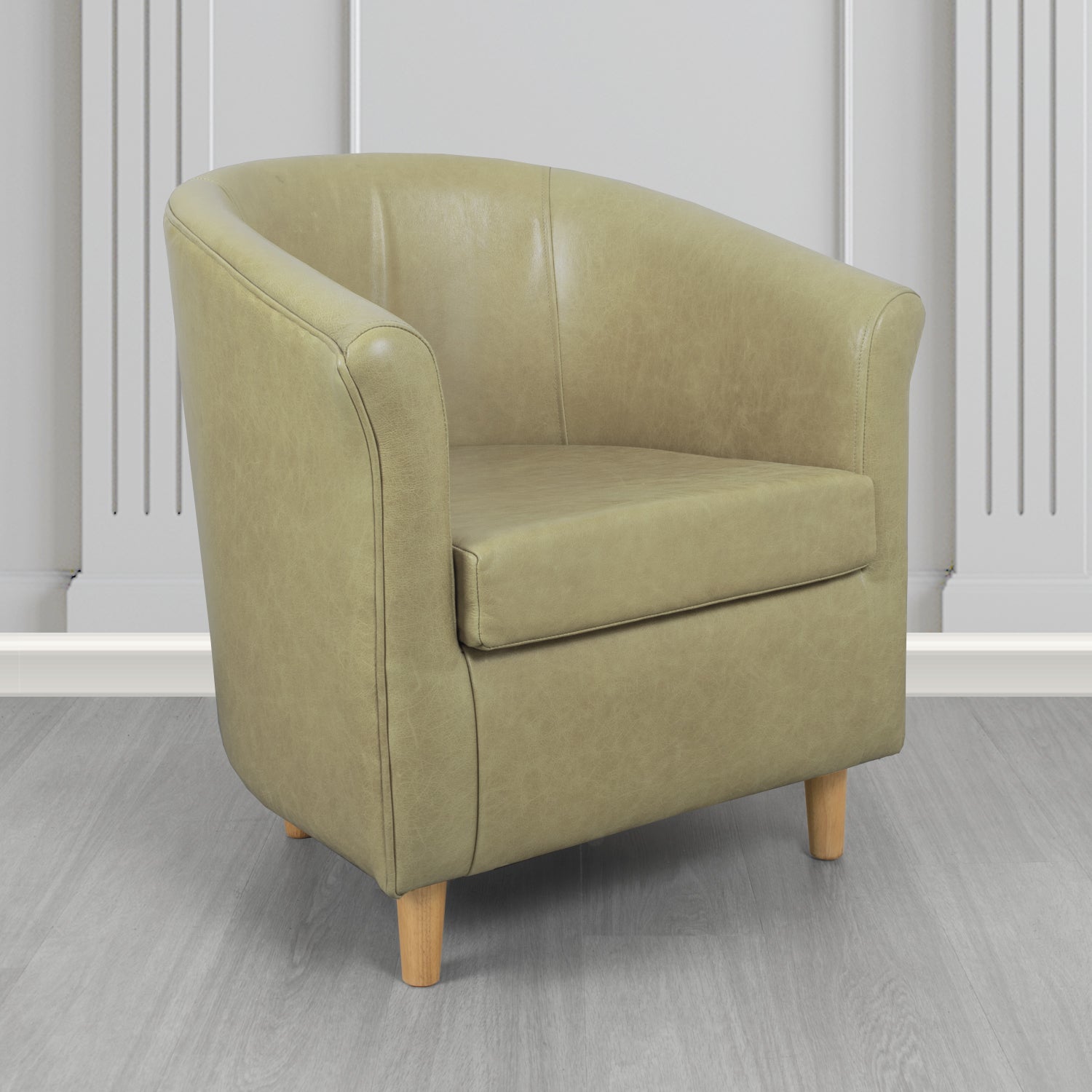 Tuscany Tub Chair in Crest Leather Old English Crib 5 Genuine Leather