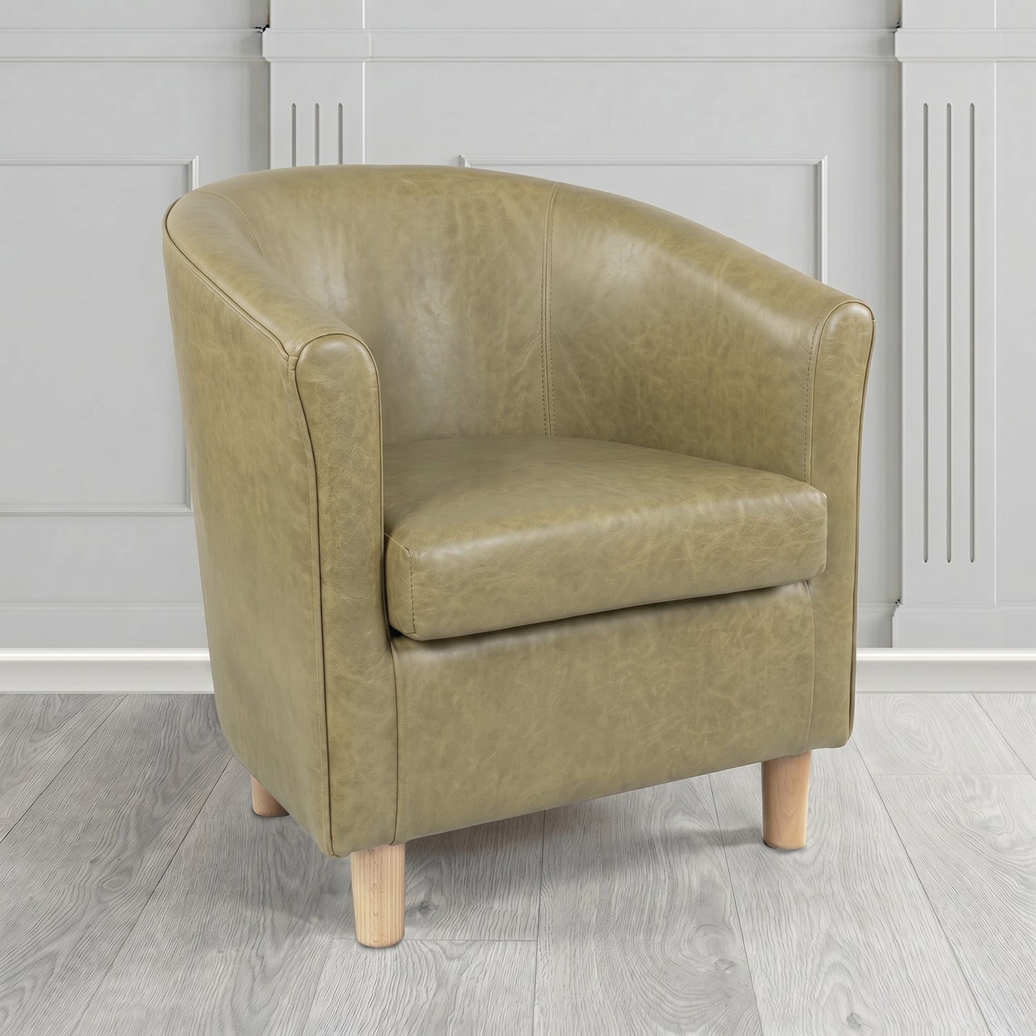 Tuscany Tub Chair in Crest Leather Old English Crib 5 Genuine Leather