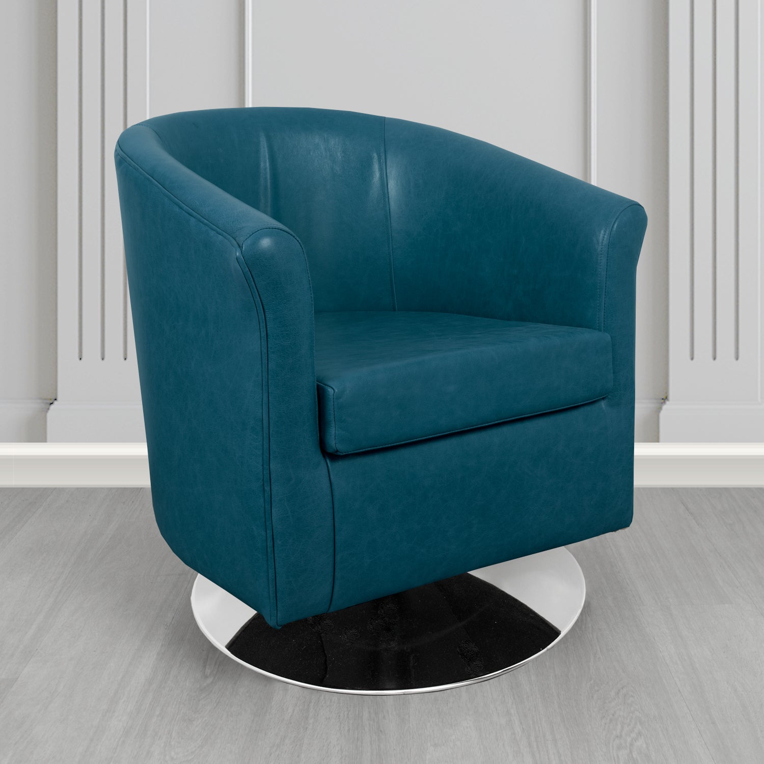 Tuscany Swivel Tub Chair in Crib 5 Old English Genuine Leather