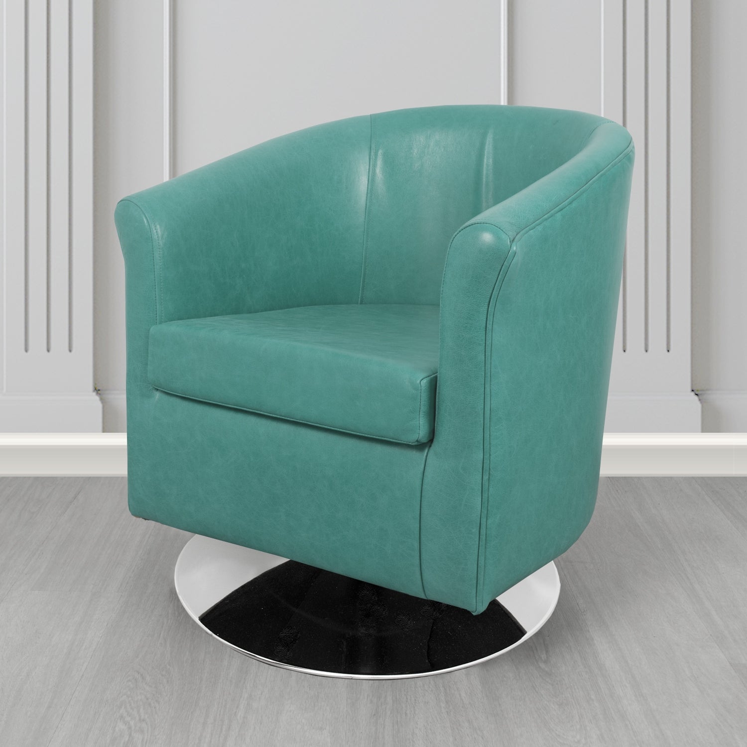 Tuscany Swivel Tub Chair in Crest Leather Old English Crib 5 Genuine Leather