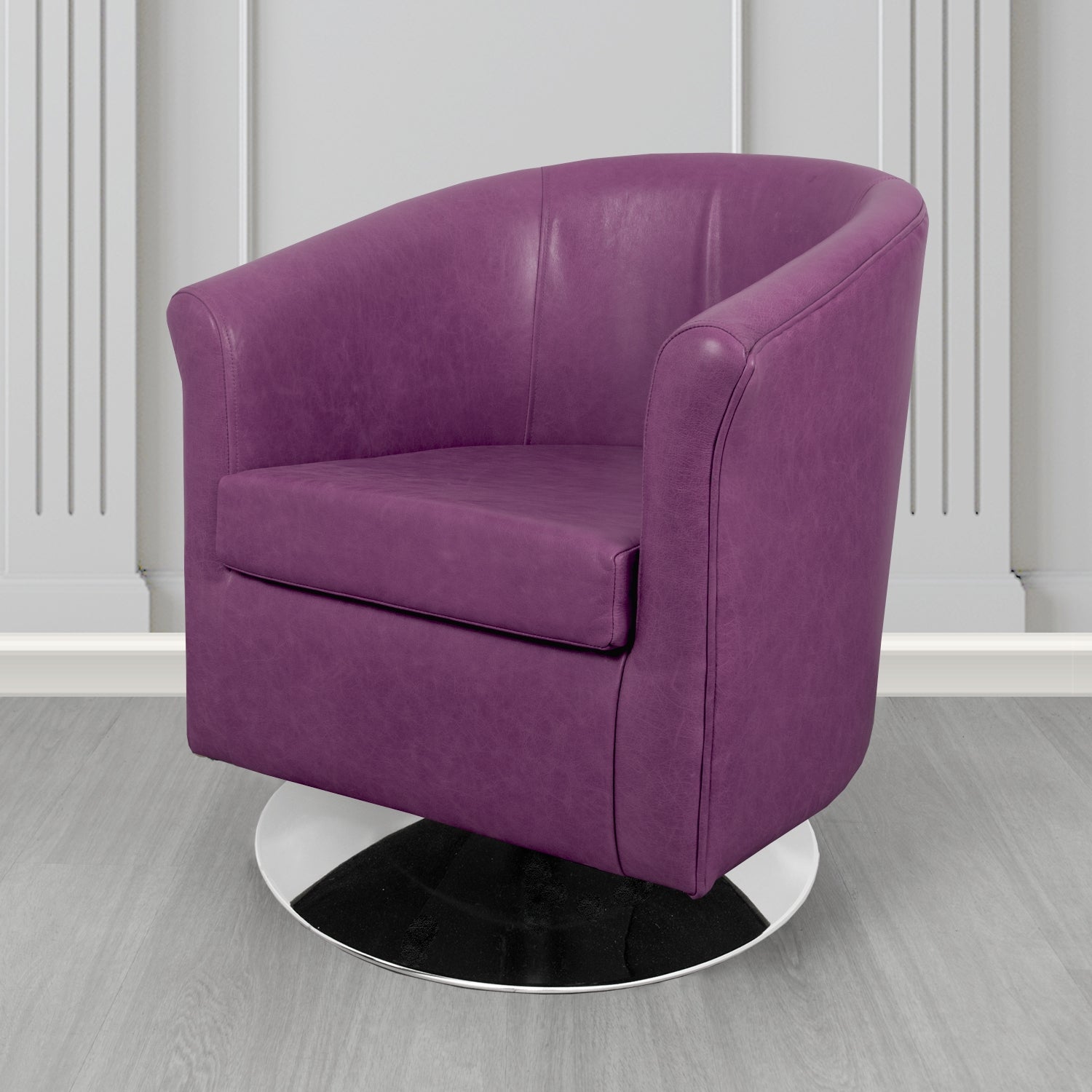 Tuscany Swivel Tub Chair in Crib 5 Old English Genuine Leather