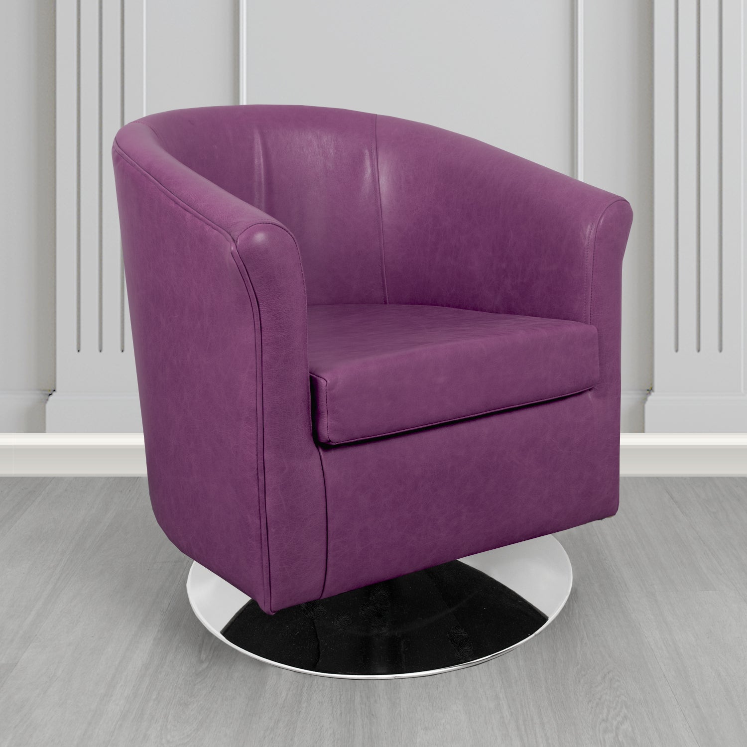 Tuscany Swivel Tub Chair in Crib 5 Old English Genuine Leather