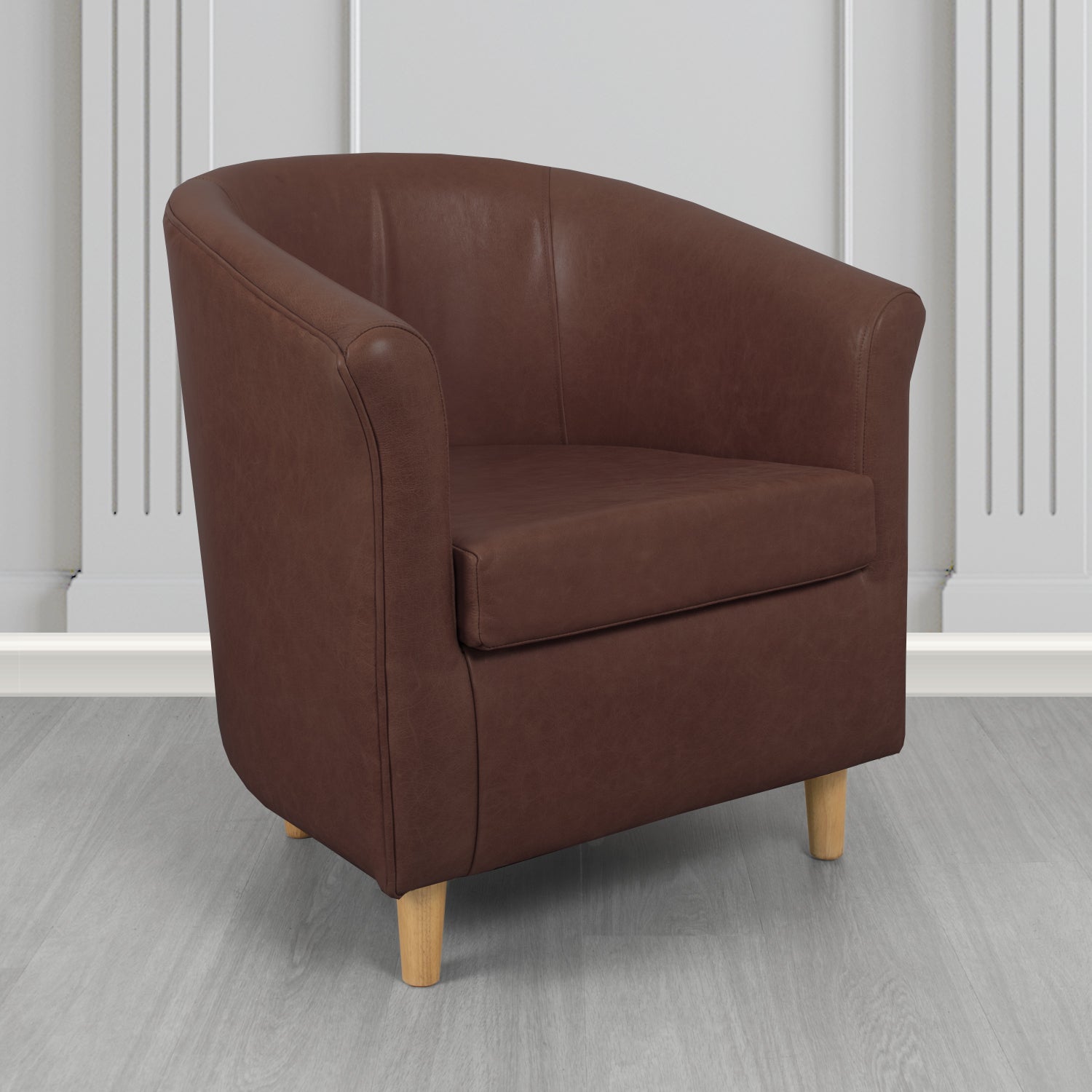 Tuscany Tub Chair in Crest Leather Old English Crib 5 Genuine Leather