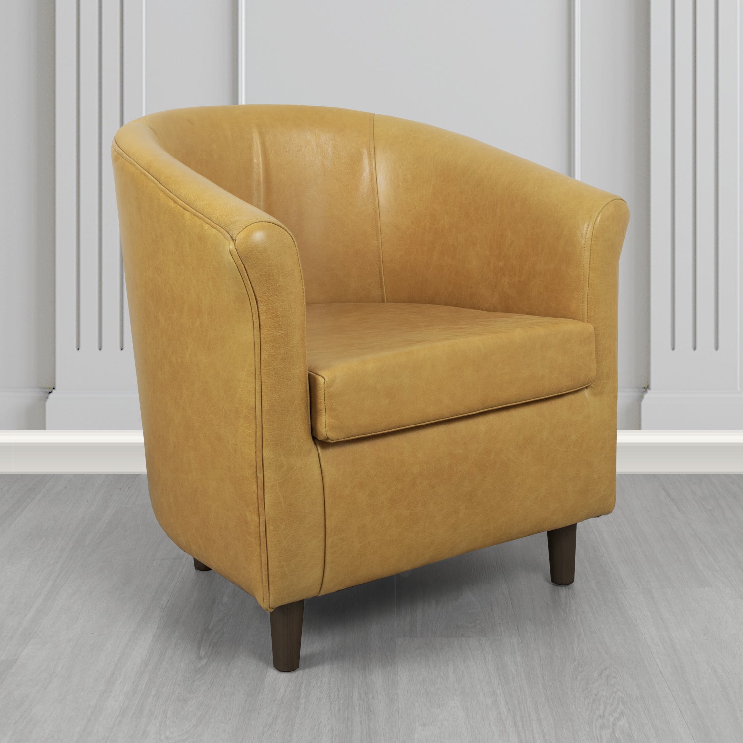 Tuscany Tub Chair in Crib 5 Old English Saddle Genuine Leather - The Tub Chair Shop