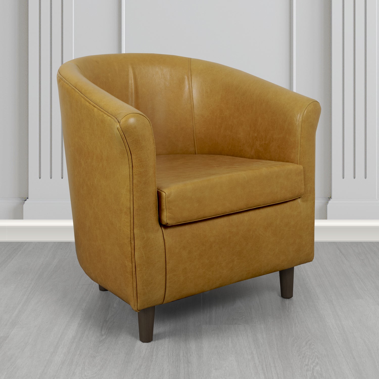 Tuscany Tub Chair in Crest Leather Old English Crib 5 Genuine Leather