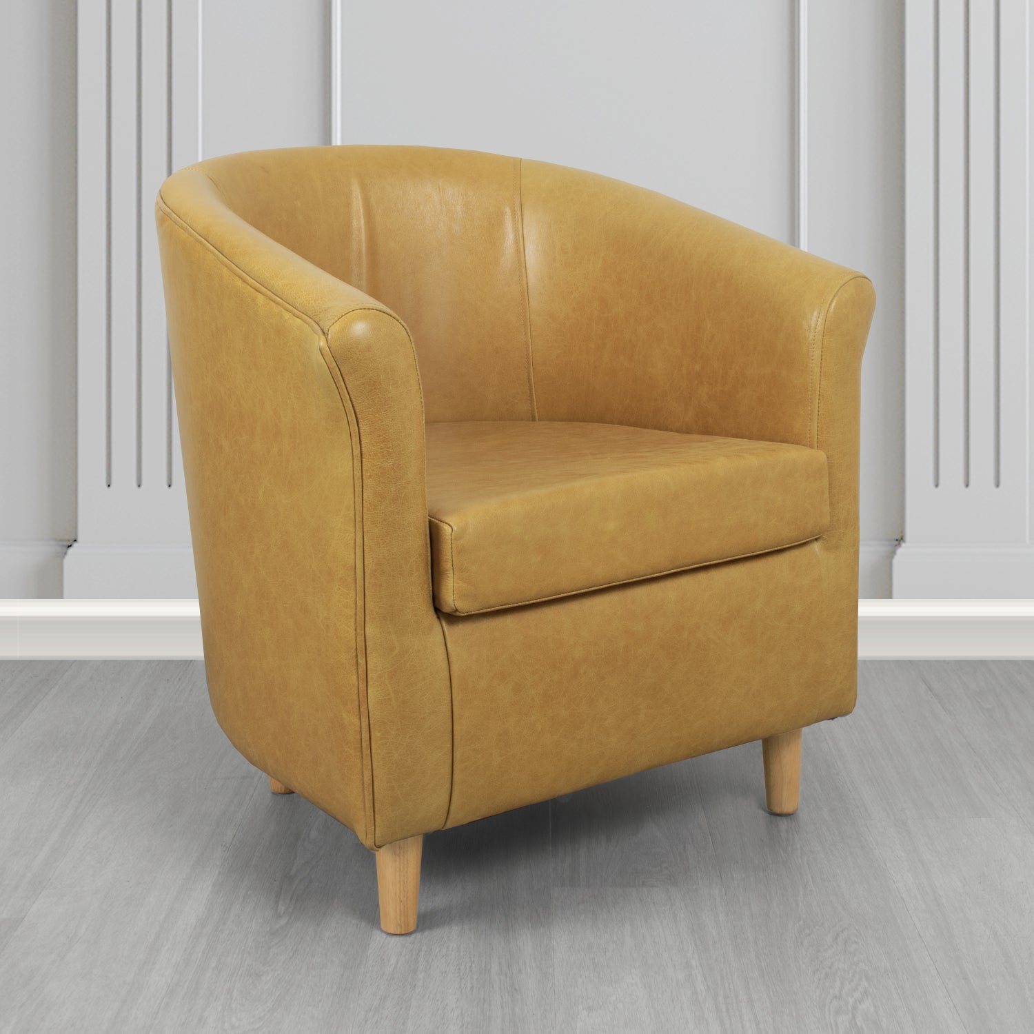 Tuscany Tub Chair in Crib 5 Old English Saddle Genuine Leather - The Tub Chair Shop