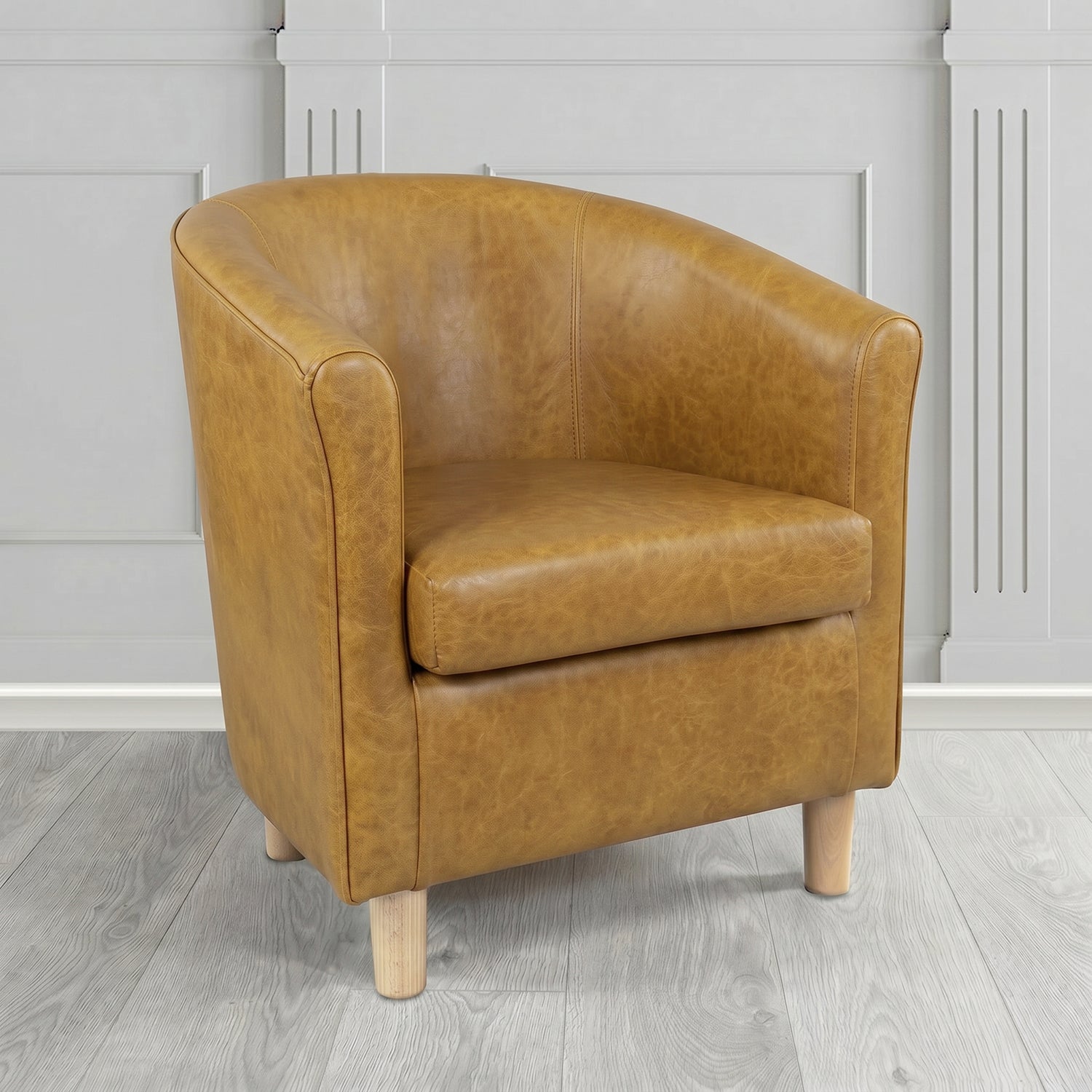 Tuscany Tub Chair in Crest Leather Old English Crib 5 Genuine Leather