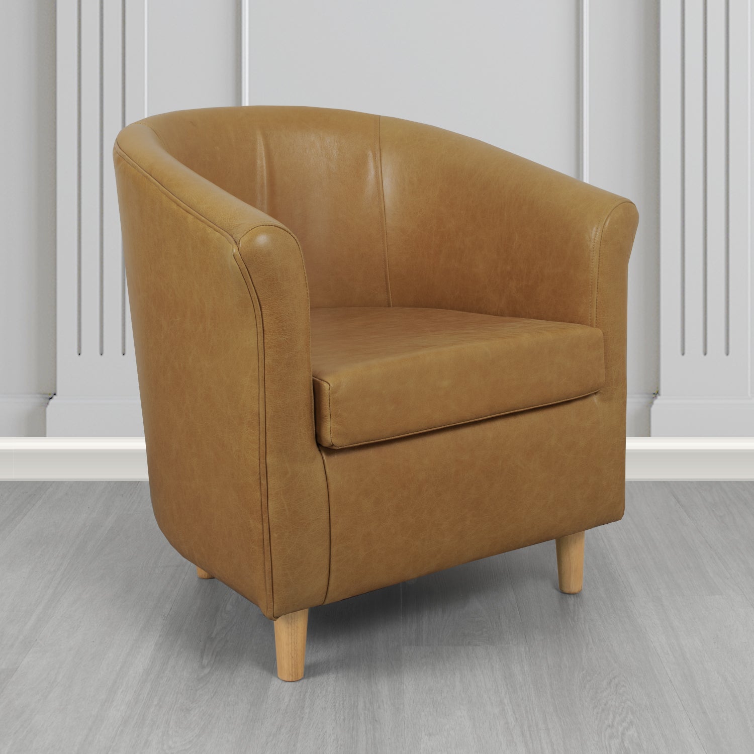 Tuscany Tub Chair in Crest Leather Old English Crib 5 Genuine Leather