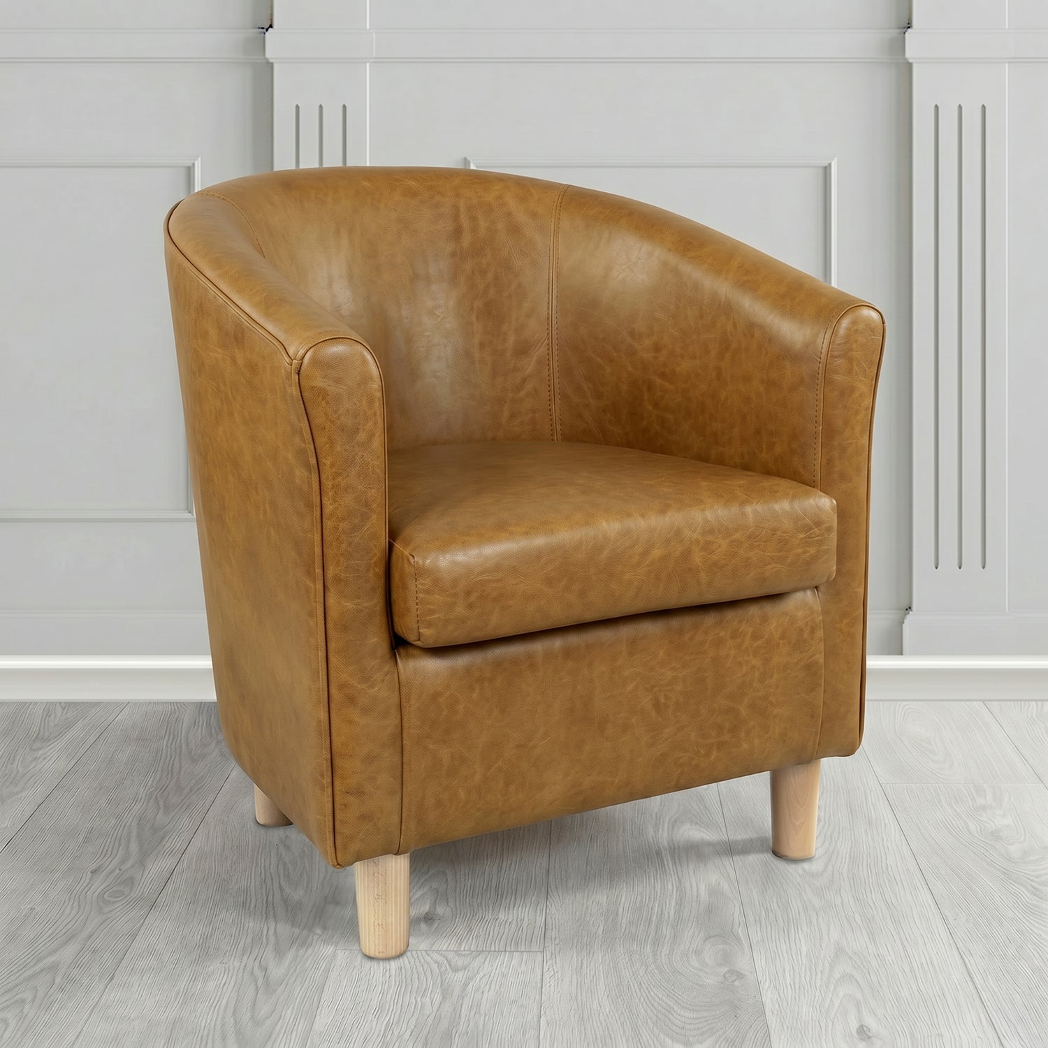 Tuscany Tub Chair in Crest Leather Old English Crib 5 Genuine Leather