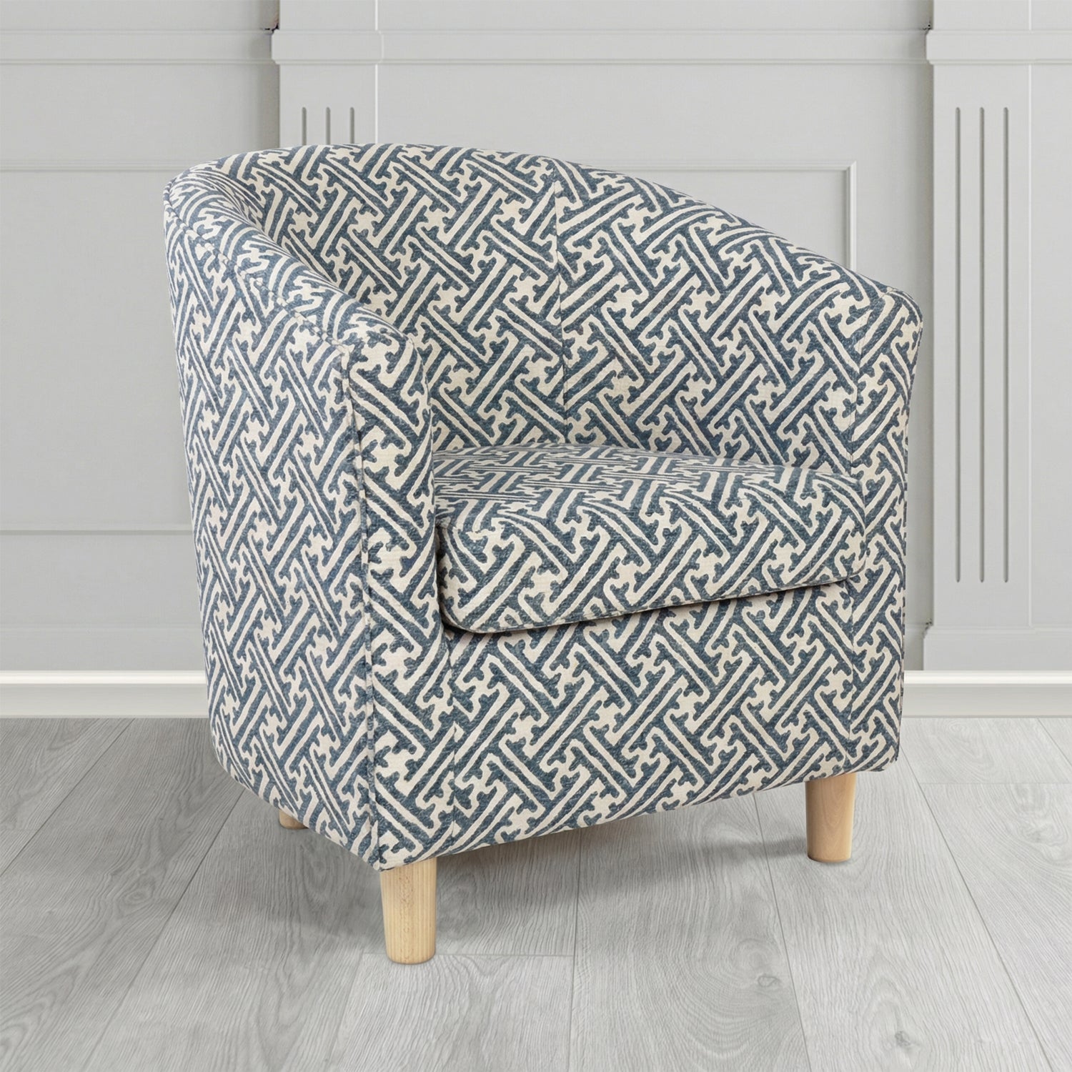 Tuscany Tub Chair in Fryett's Paulo Geometric Pattern Fabric
