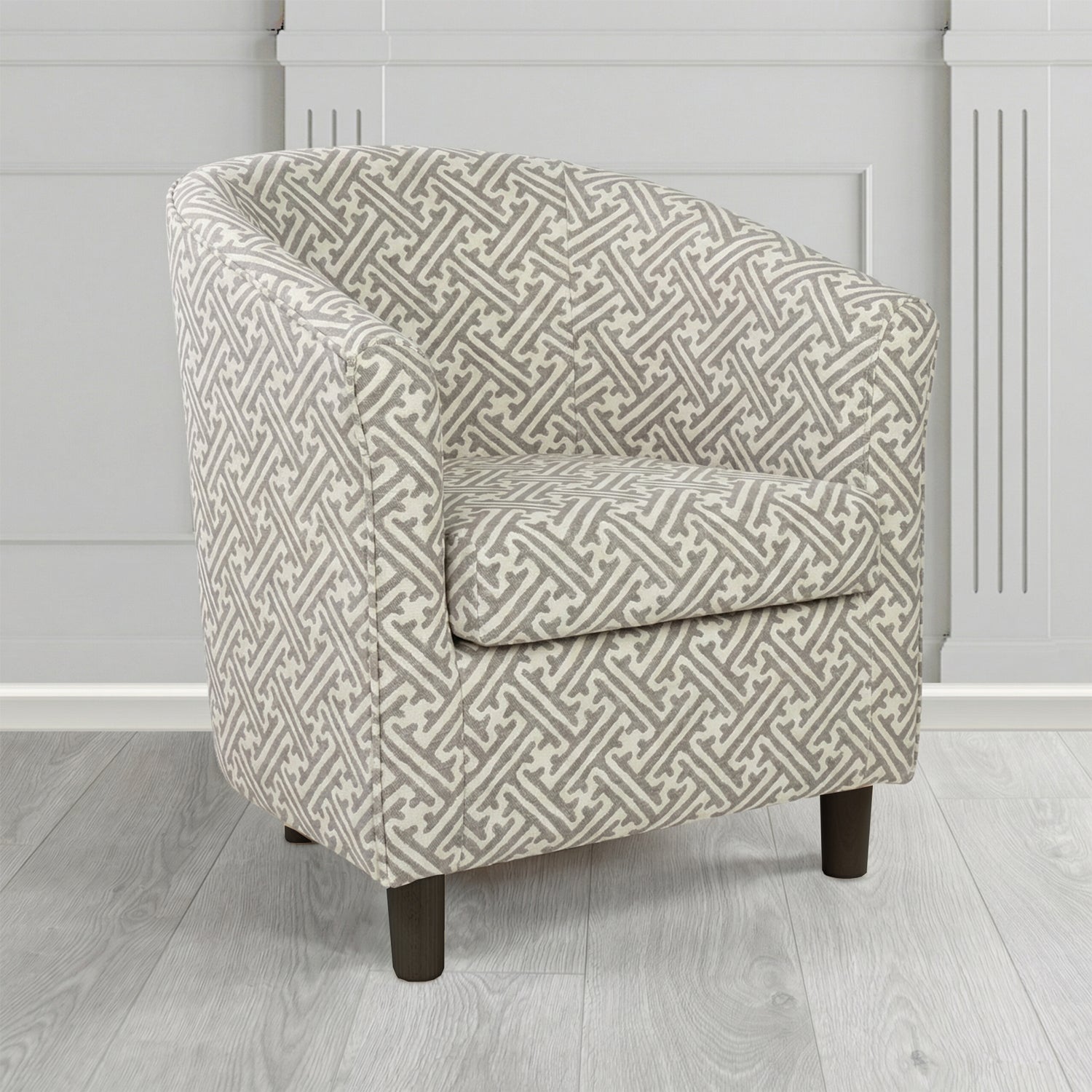 Tuscany Tub Chair in Fryett's Paulo Geometric Pattern Fabric