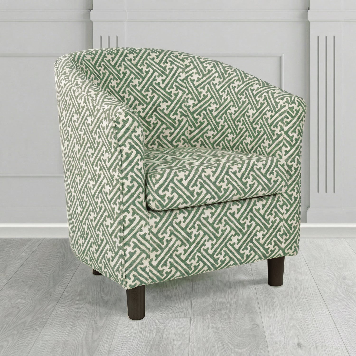 Tuscany Tub Chair in Fryett's Paulo Geometric Pattern Fabric