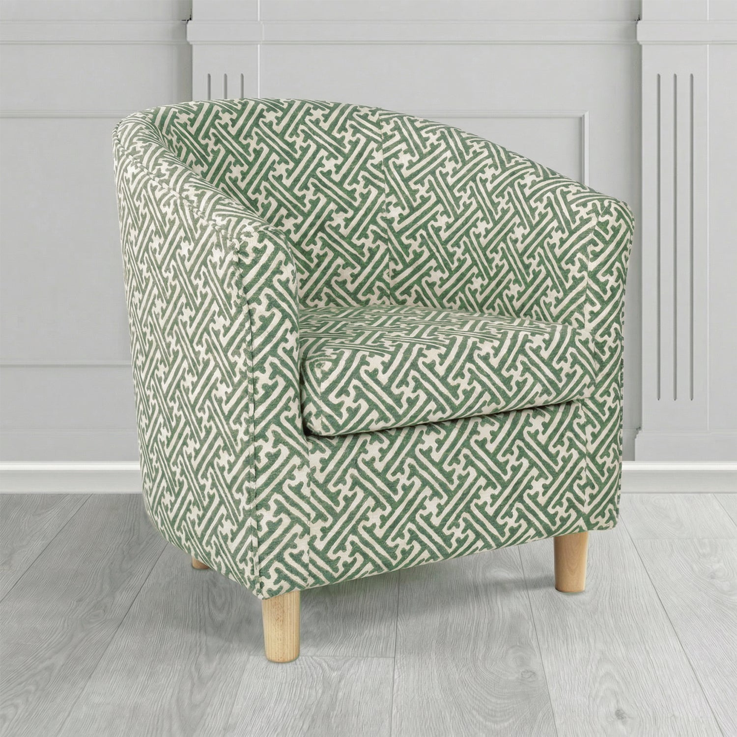 Tuscany Tub Chair in Fryett's Paulo Geometric Pattern Fabric