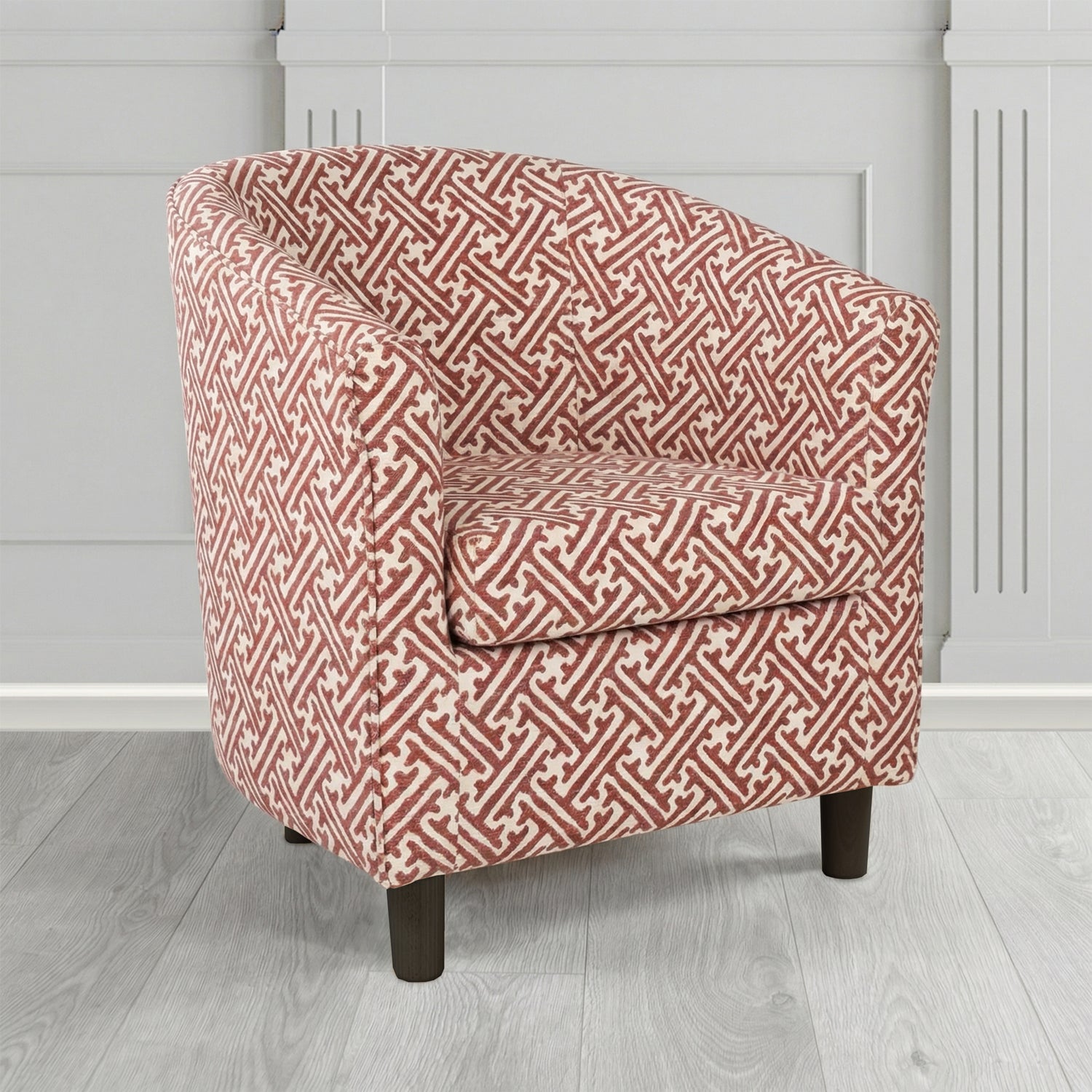 Tuscany Tub Chair in Fryett's Paulo Geometric Pattern Fabric