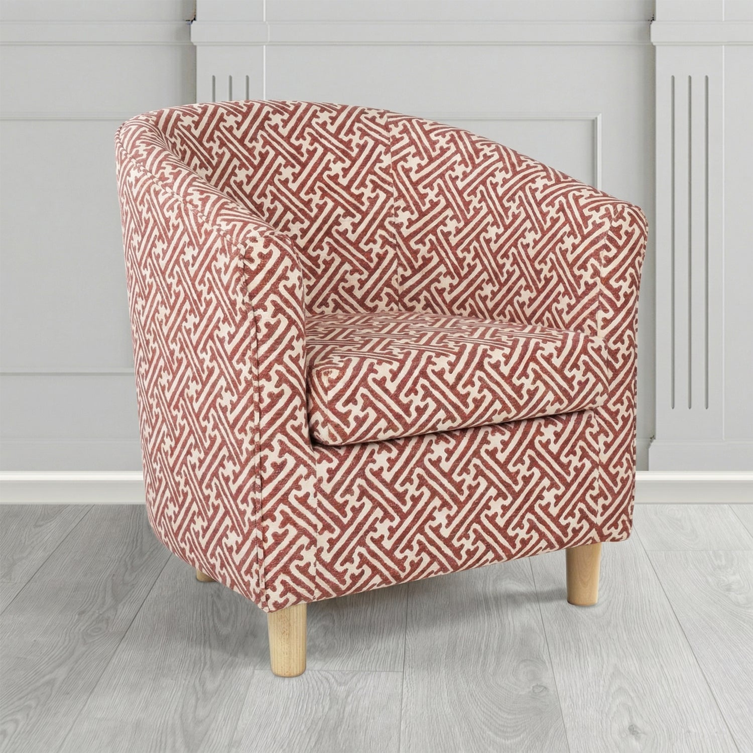 Tuscany Tub Chair in Fryett's Paulo Geometric Pattern Fabric