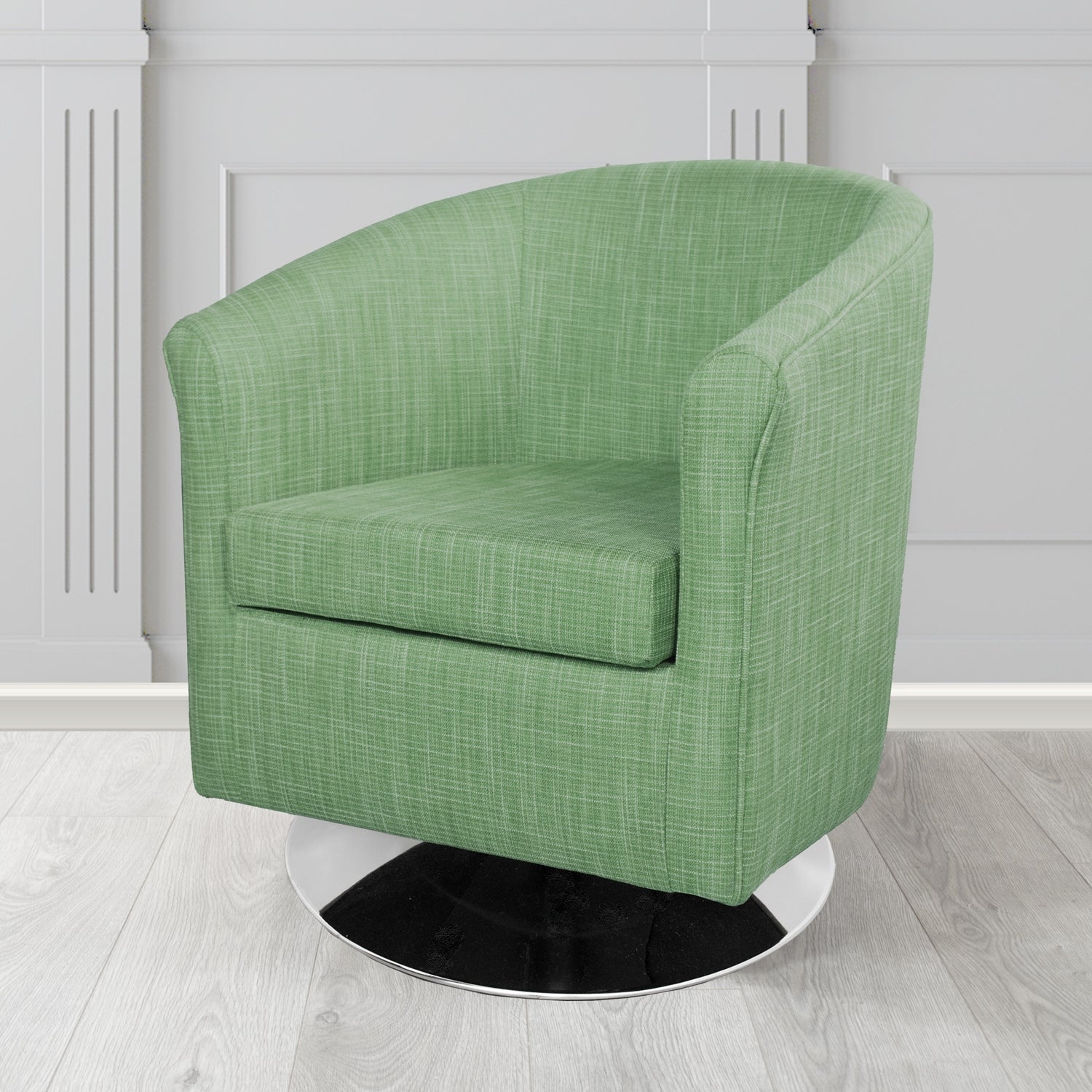 Tuscany Swivel Tub Chair in Ravel Contract Crib 5 Fabric - Antimicrobial & Water-Resistant