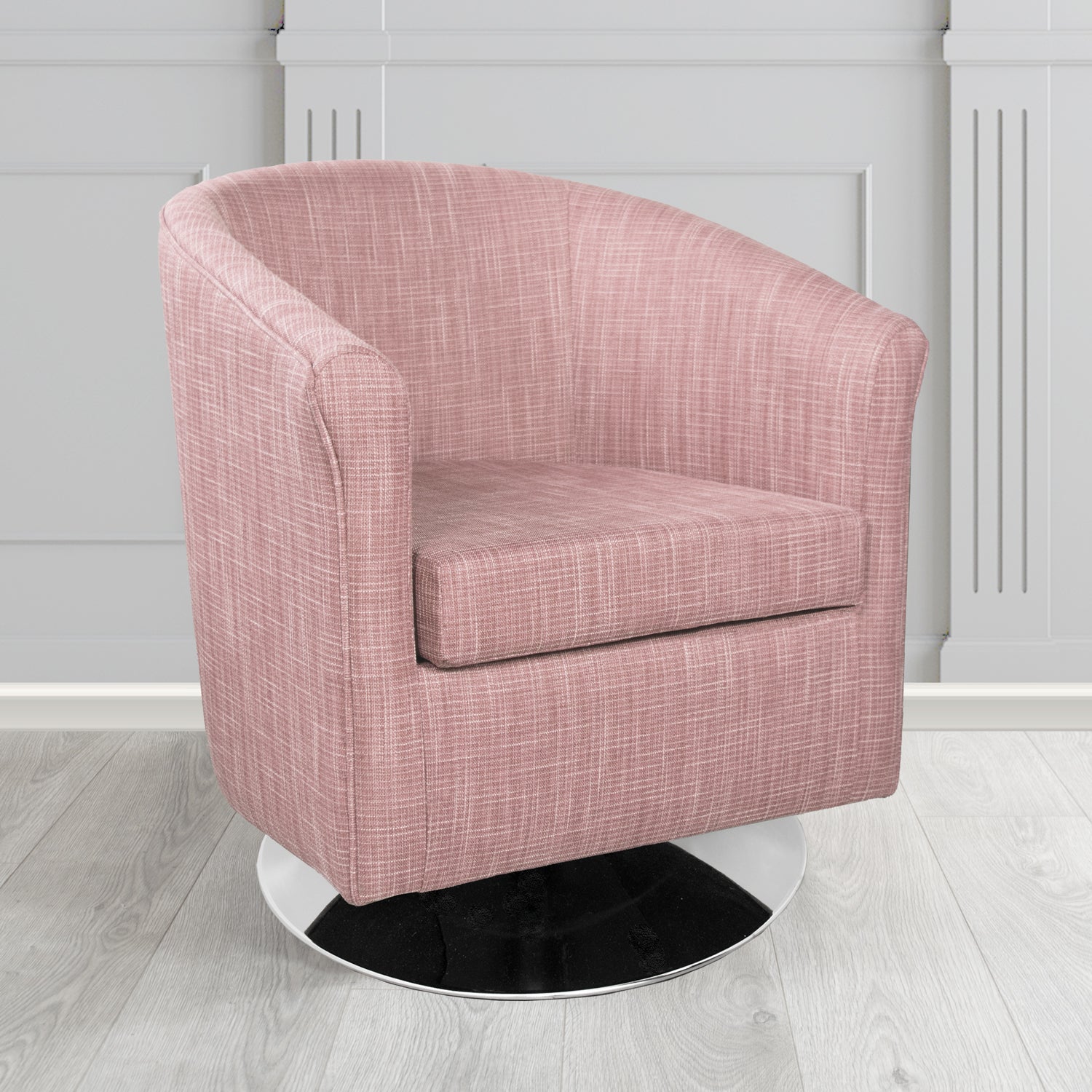 Tuscany Swivel Tub Chair in Ravel Contract Crib 5 Fabric - Antimicrobial & Water-Resistant