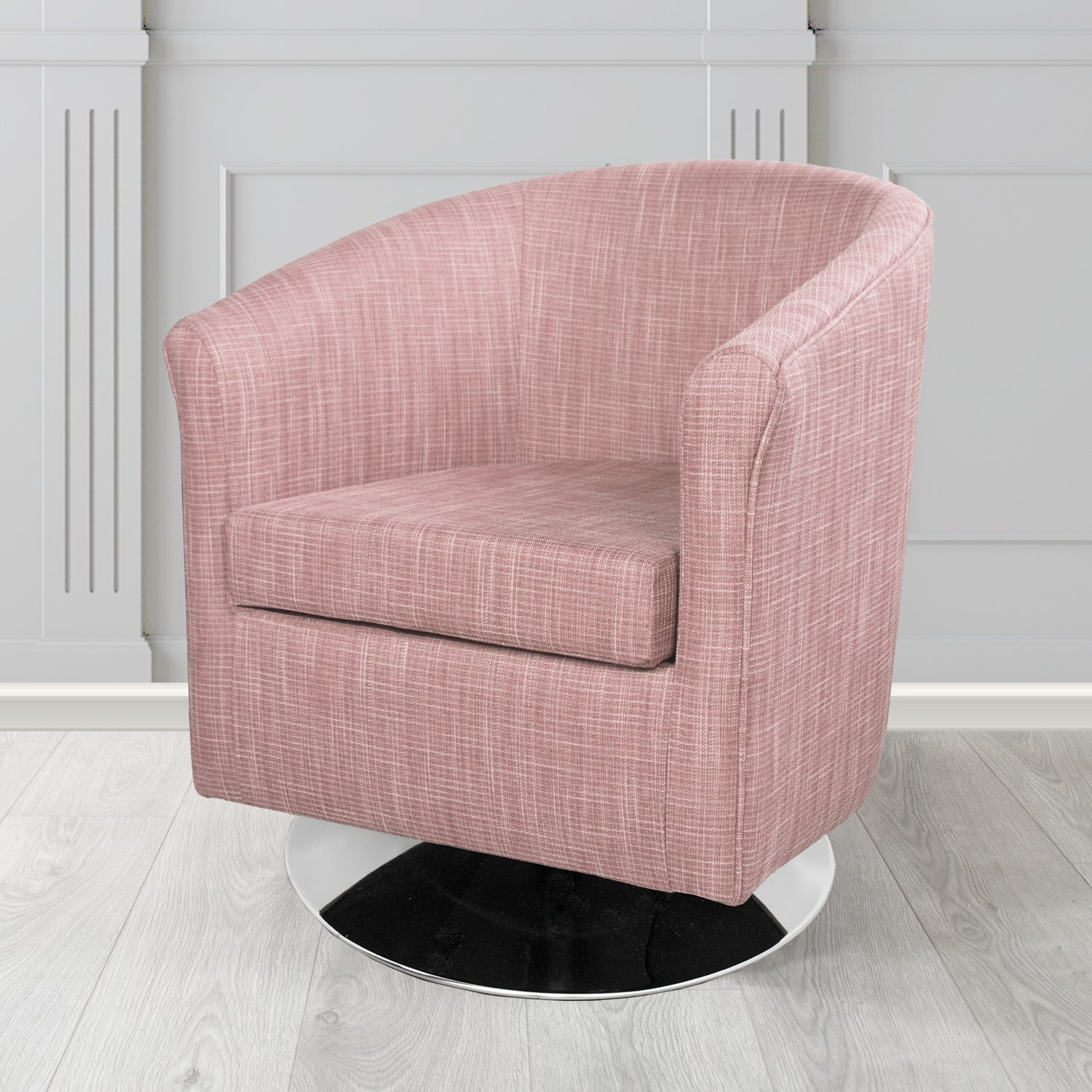 Tuscany Swivel Tub Chair in Ravel Contract Crib 5 Fabric - Antimicrobial & Water-Resistant