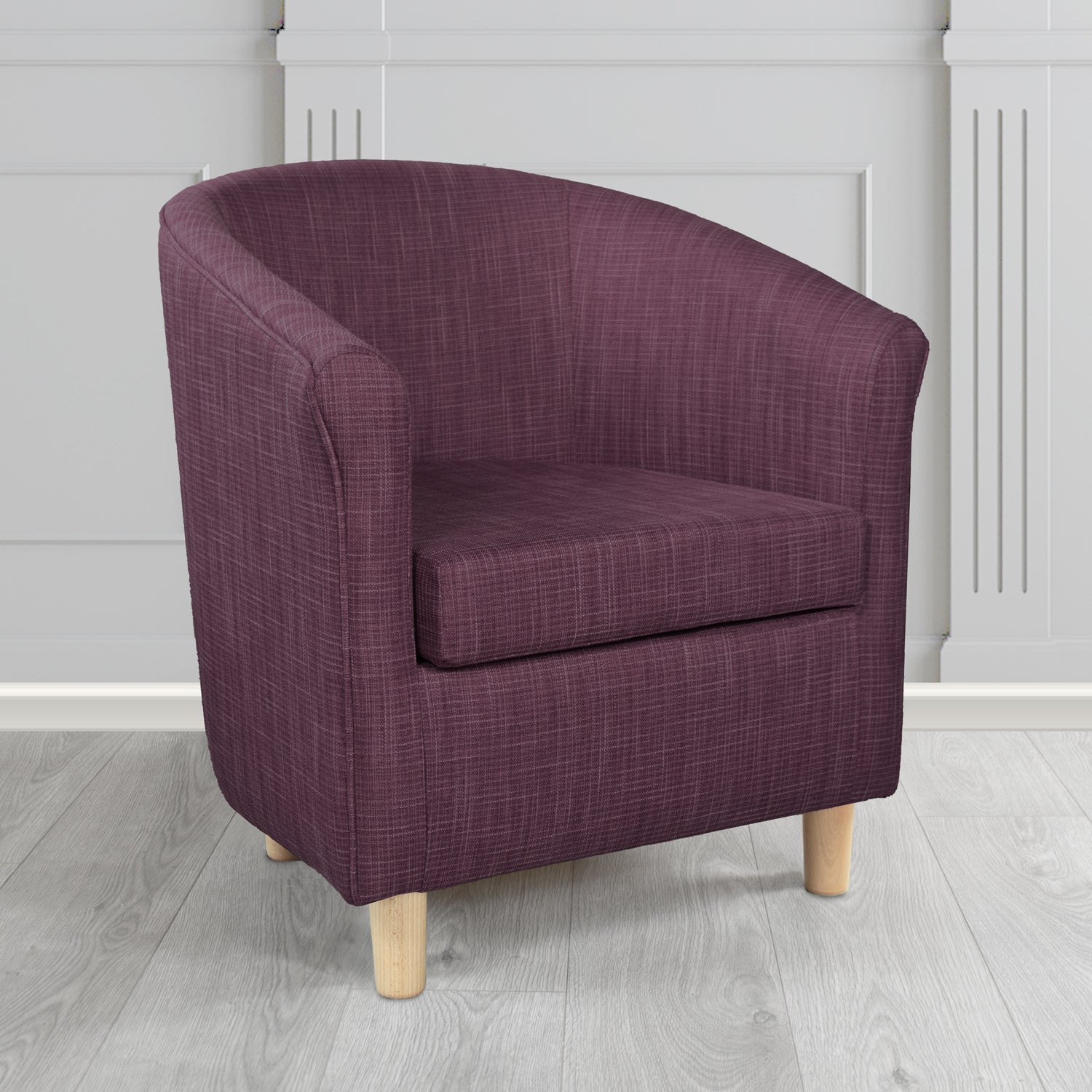 Tuscany Tub Chair in Ravel Contract Crib 5 Fabric - Antimicrobial & Water-Resistant