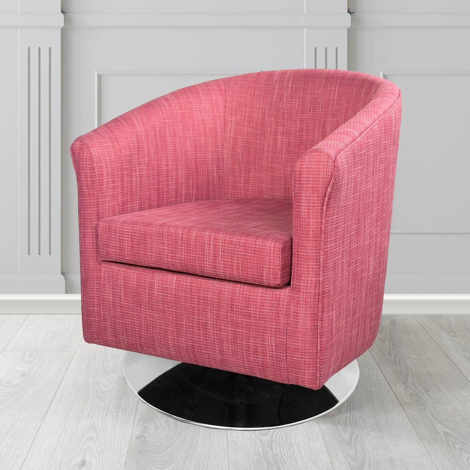 Tuscany Swivel Tub Chair in Ravel Contract Crib 5 Fabric - Antimicrobial & Water-Resistant