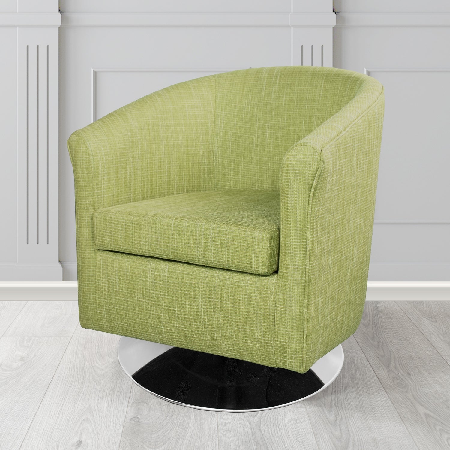 Tuscany Swivel Tub Chair in Ravel Contract Crib 5 Fabric - Antimicrobial & Water-Resistant