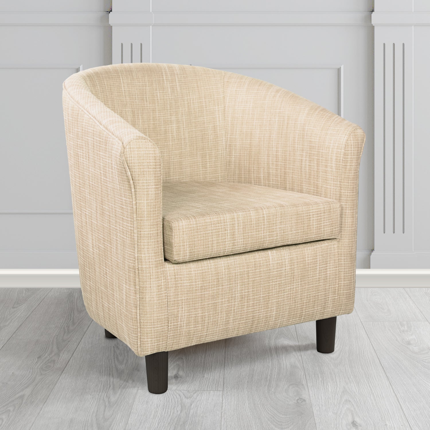 Tuscany Tub Chair in Ravel Contract Crib 5 Fabric - Antimicrobial & Water-Resistant