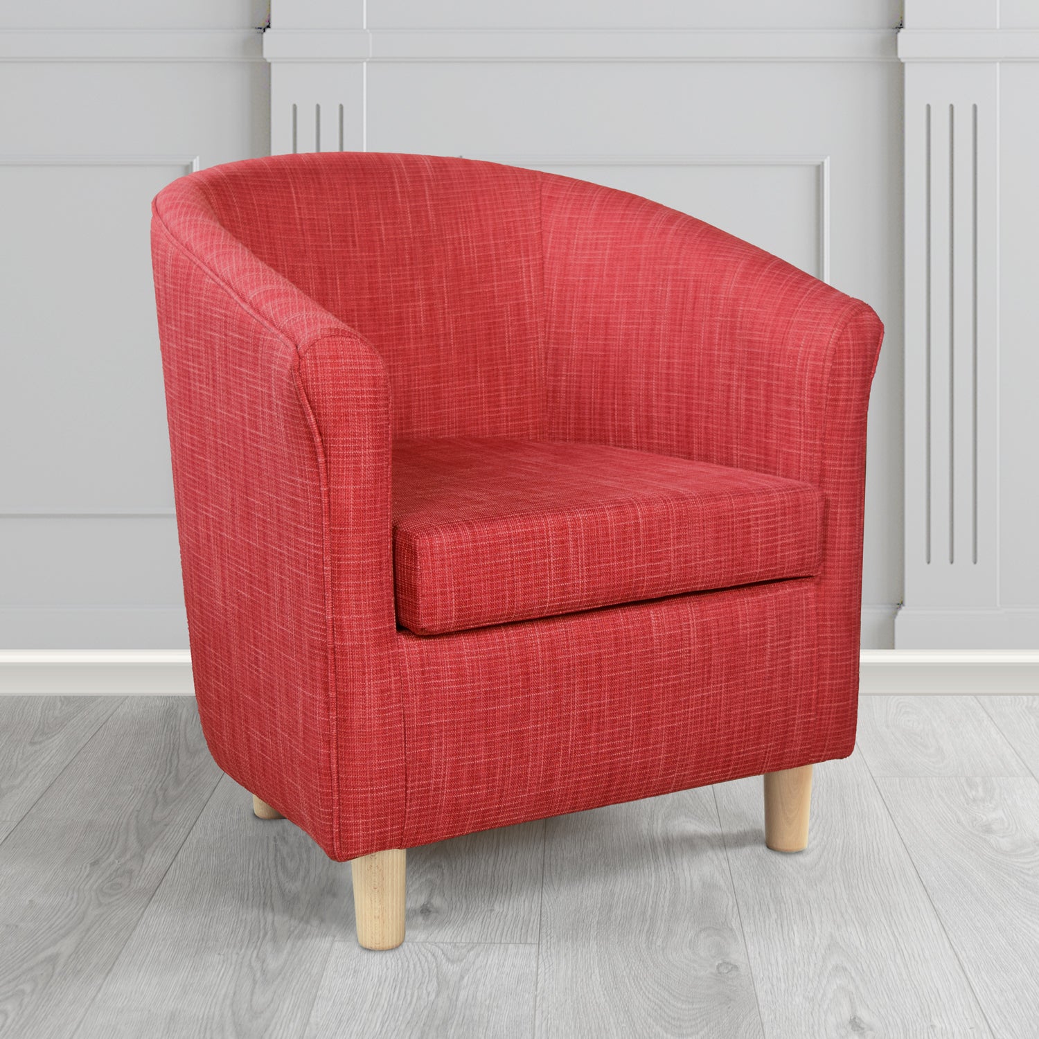 Tuscany Tub Chair in Ravel Contract Crib 5 Fabric - Antimicrobial & Water-Resistant