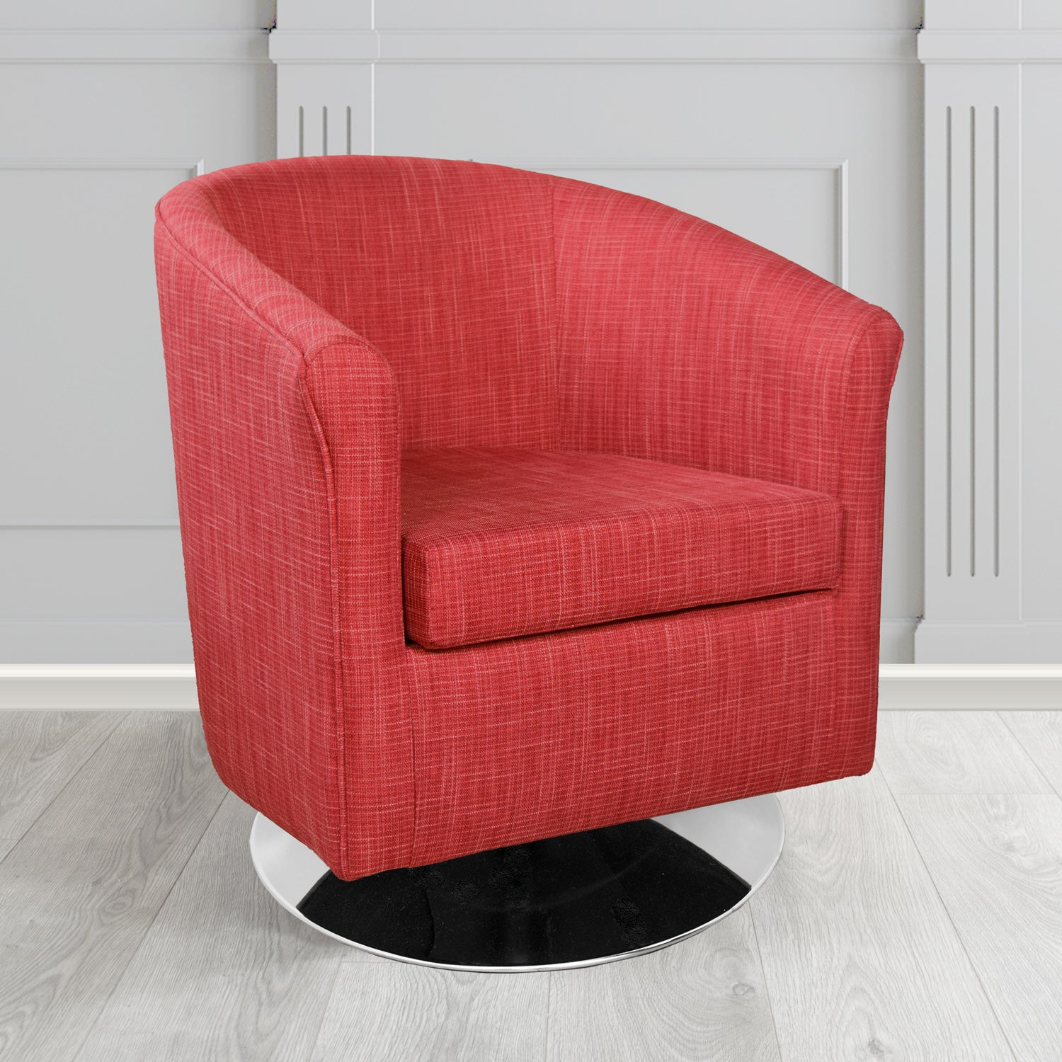 Tuscany Swivel Tub Chair in Ravel Contract Crib 5 Fabric - Antimicrobial & Water-Resistant