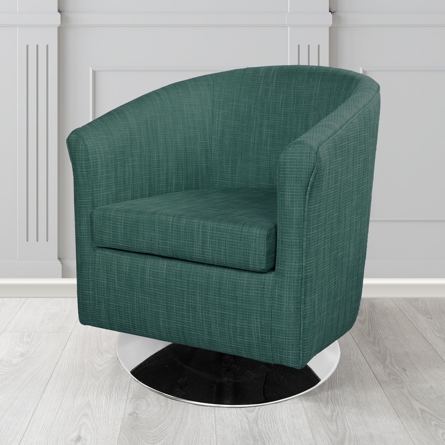 Tuscany Swivel Tub Chair in Ravel Contract Crib 5 Fabric - Antimicrobial & Water-Resistant