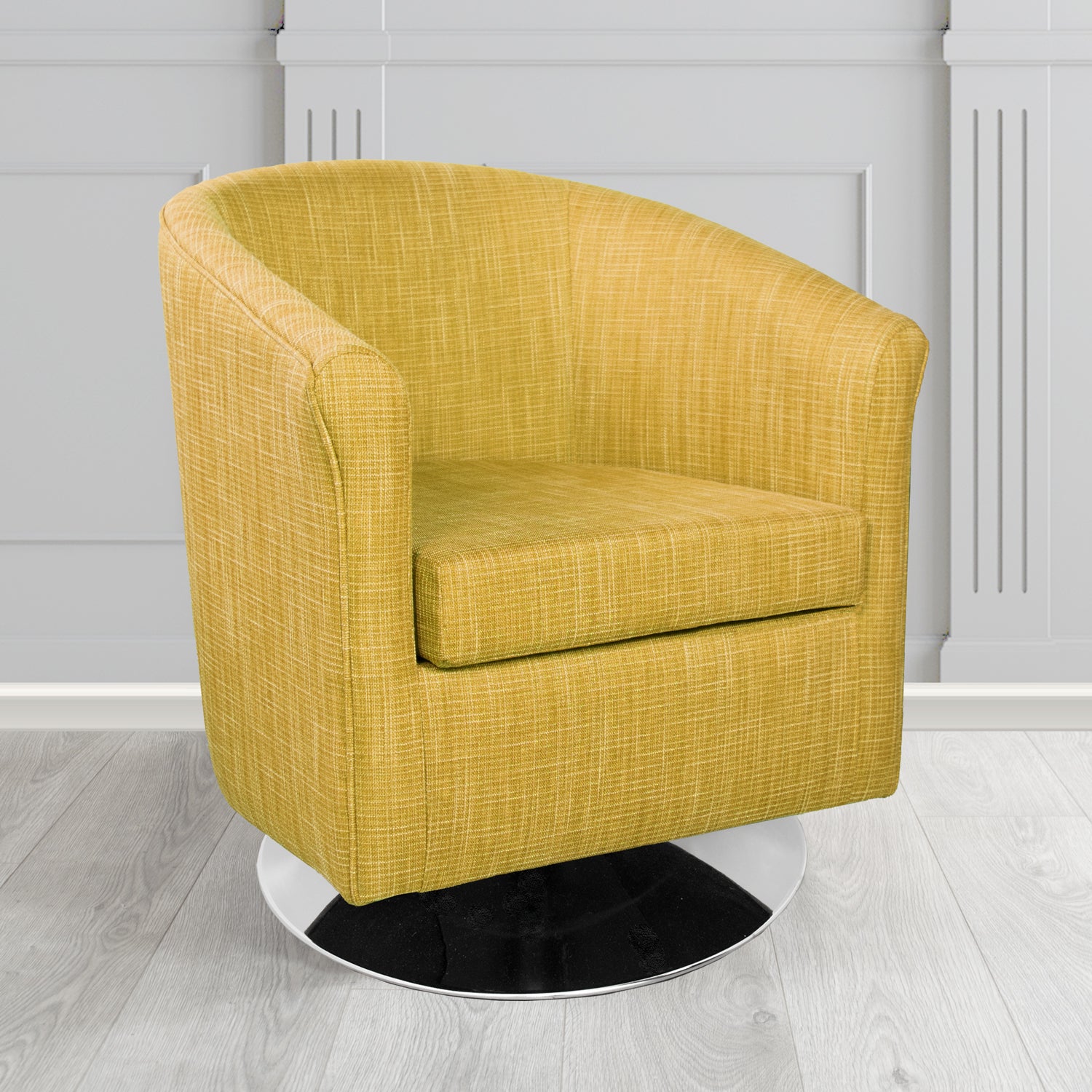 Tuscany Swivel Tub Chair in Ravel Contract Crib 5 Fabric - Antimicrobial & Water-Resistant