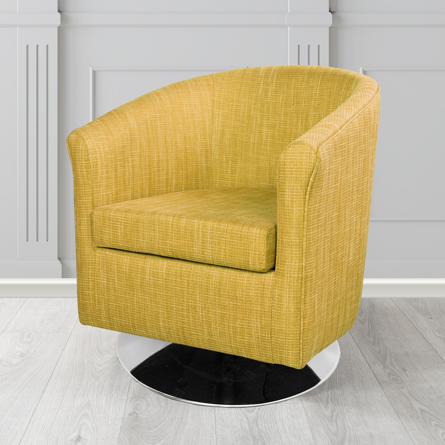 Tuscany Swivel Tub Chair in Ravel Contract Crib 5 Fabric - Antimicrobial & Water-Resistant