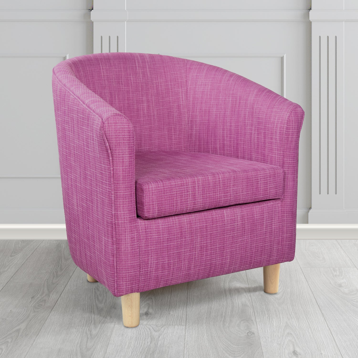 Tuscany Tub Chair in Ravel Contract Crib 5 Fabric - Antimicrobial & Water-Resistant