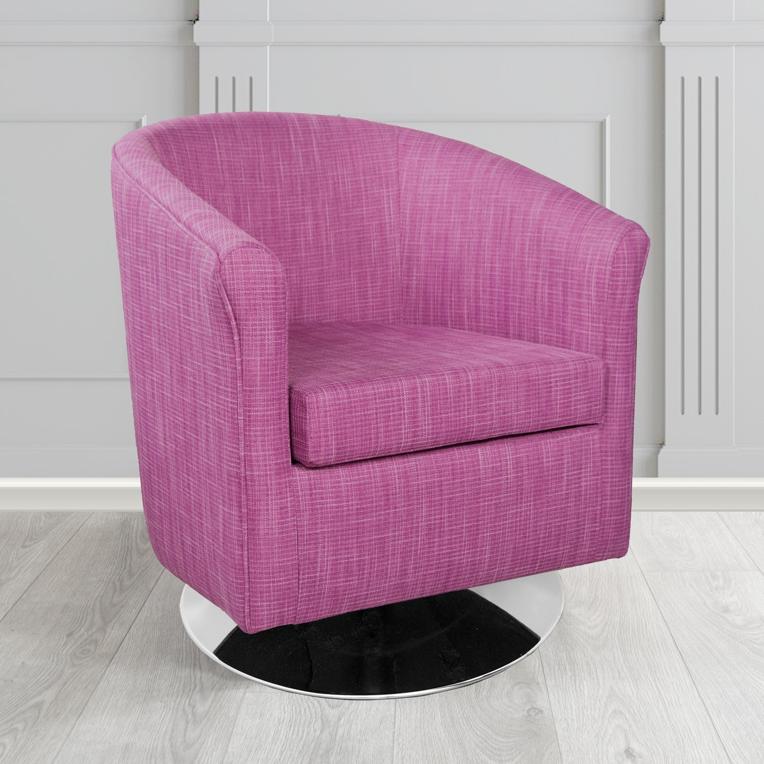 Tuscany Swivel Tub Chair in Ravel Contract Crib 5 Fabric - Antimicrobial & Water-Resistant