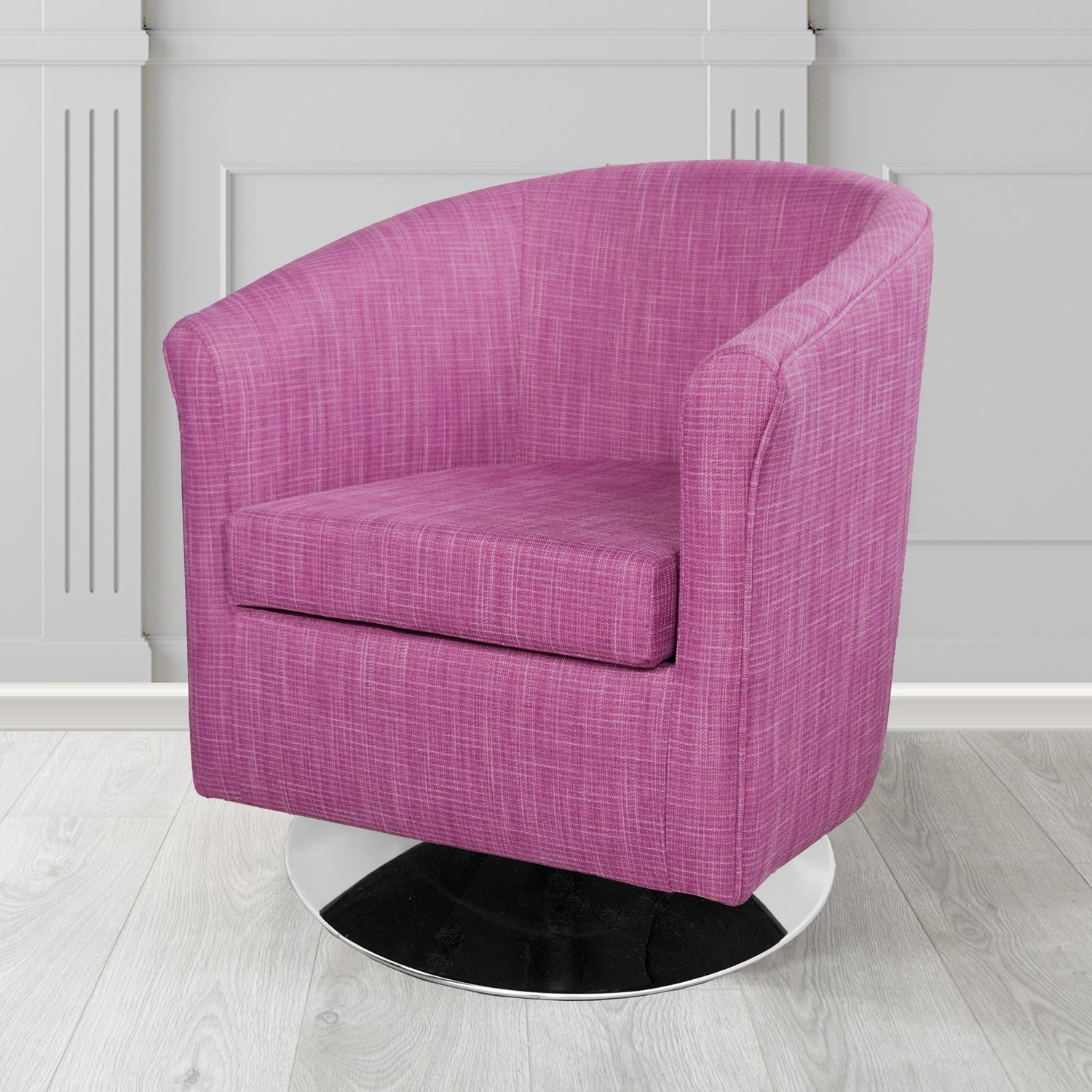 Tuscany Swivel Tub Chair in Ravel Contract Crib 5 Fabric - Antimicrobial & Water-Resistant