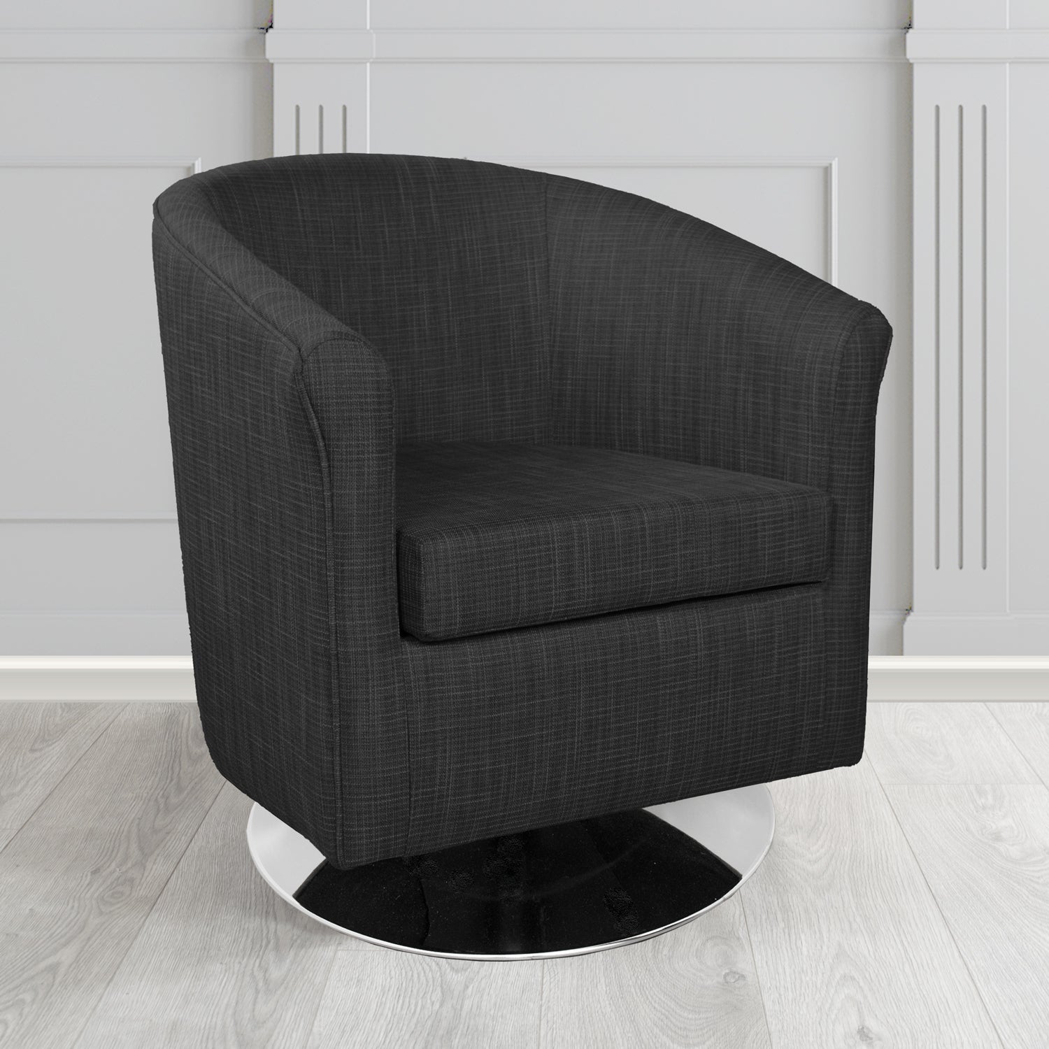 Tuscany Swivel Tub Chair in Ravel Contract Crib 5 Fabric - Antimicrobial & Water-Resistant