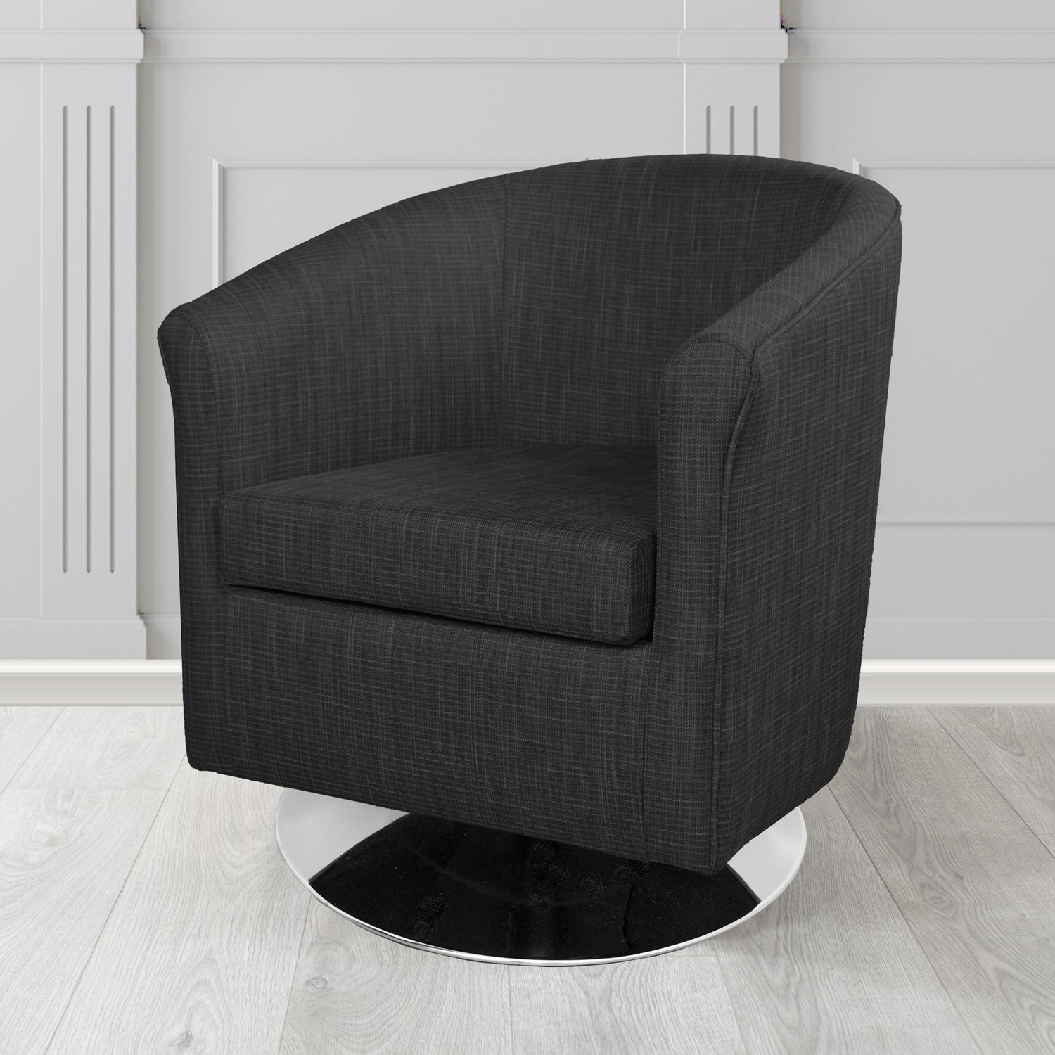 Tuscany Swivel Tub Chair in Ravel Contract Crib 5 Fabric - Antimicrobial & Water-Resistant