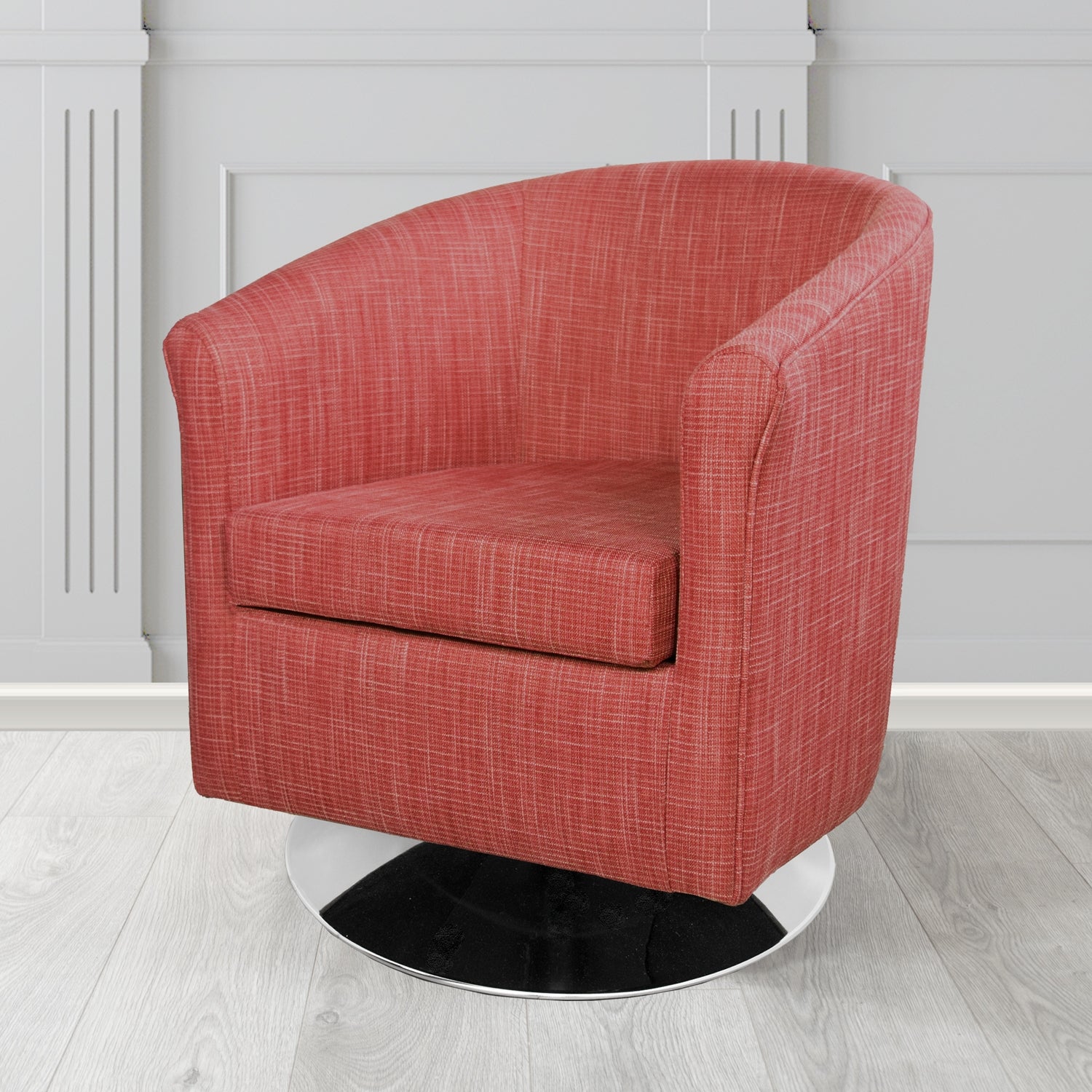 Tuscany Swivel Tub Chair in Ravel Contract Crib 5 Fabric - Antimicrobial & Water-Resistant