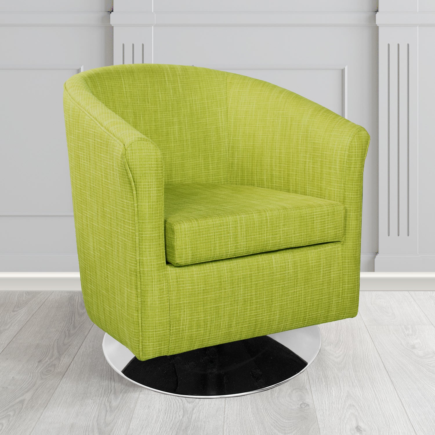 Tuscany Swivel Tub Chair in Ravel Contract Crib 5 Fabric - Antimicrobial & Water-Resistant