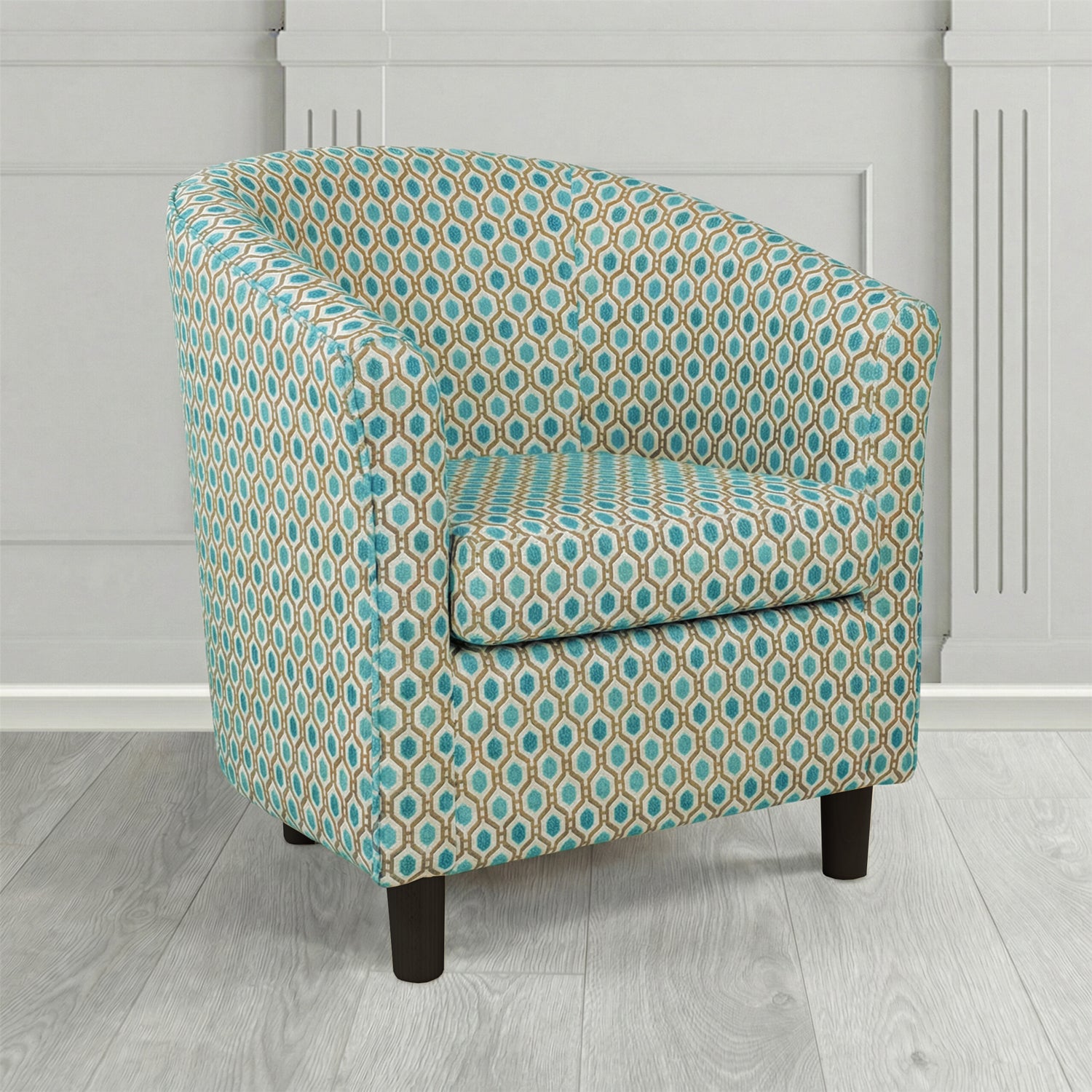 Tuscany Tub Chair in Fryett's Recco Geometric Pattern Fabric