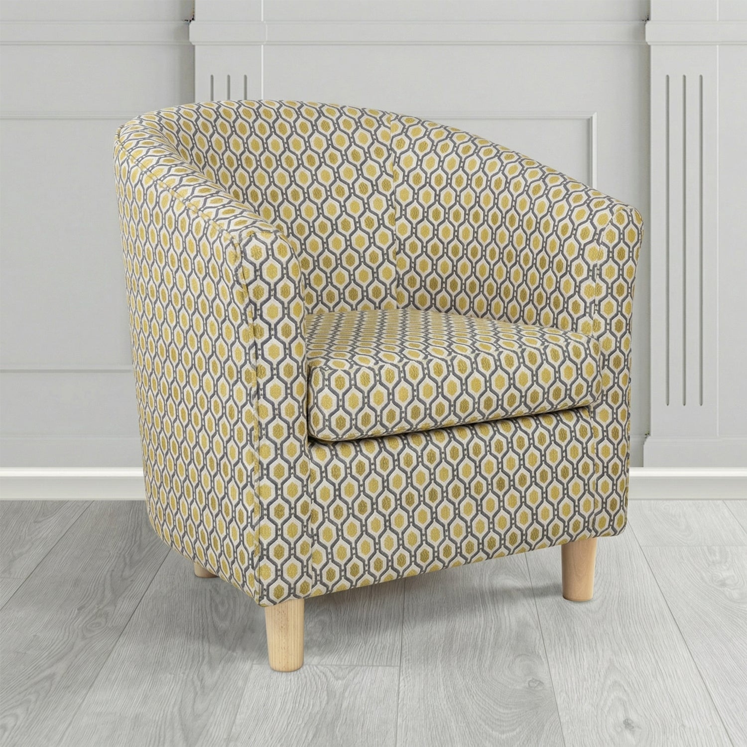 Tuscany Tub Chair in Fryett's Recco Geometric Pattern Fabric